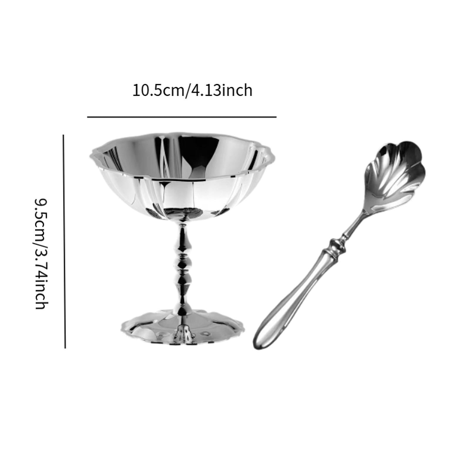 Stainless Steel Ice Cream Cup Dessert Serving Cup for KTV Picnic Graduations Lotus Type