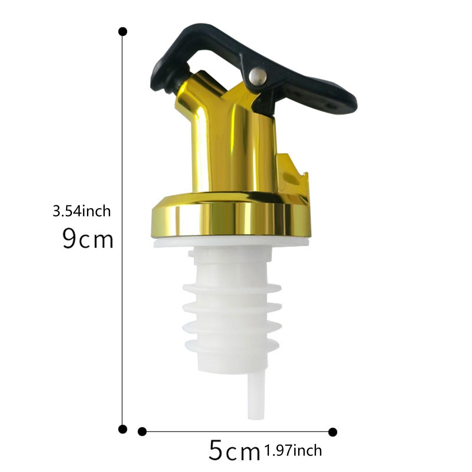3x Liquor Pour Spouts Versatile Liquor Bottle Pourers for Seasoning Wine Bar Gold