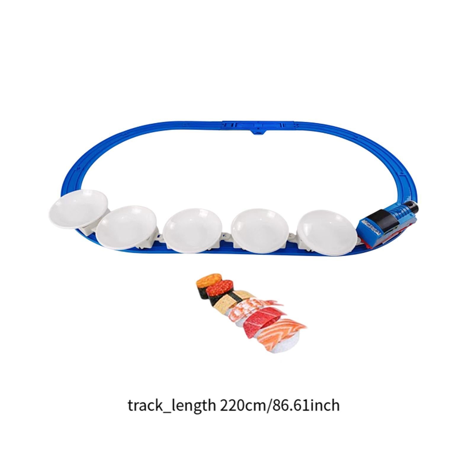 Sushi Train Toys Railway Train Electric Train Toy for Party Favors Boys Girl Blue Car