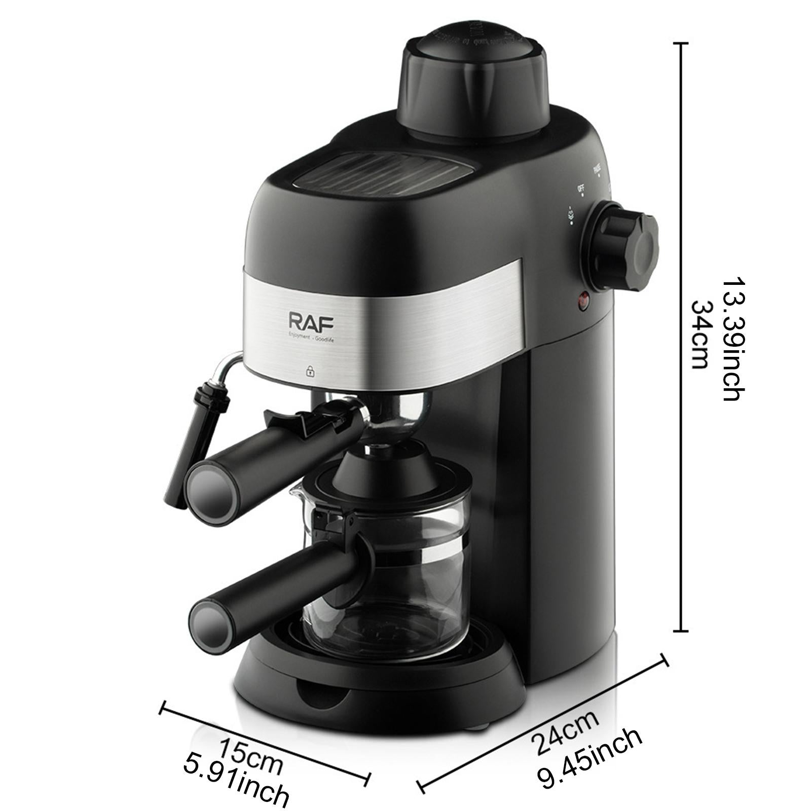 Italian Coffee Maker Compact 1-4 Cup Espresso and Cappuccino Machine