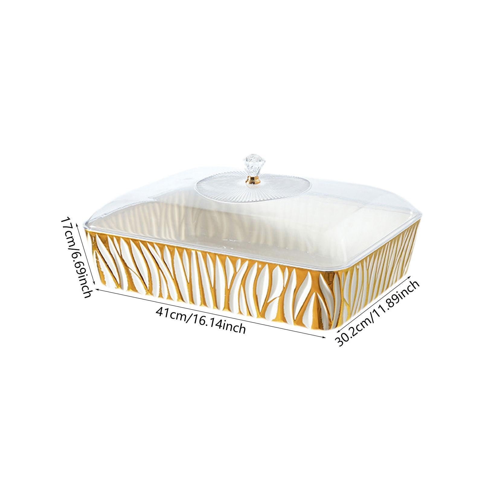 Serving Tray Display Organizer Holder Dish Cake Stand for Food Dessert Fruit 41cmx30.2cmx17cm