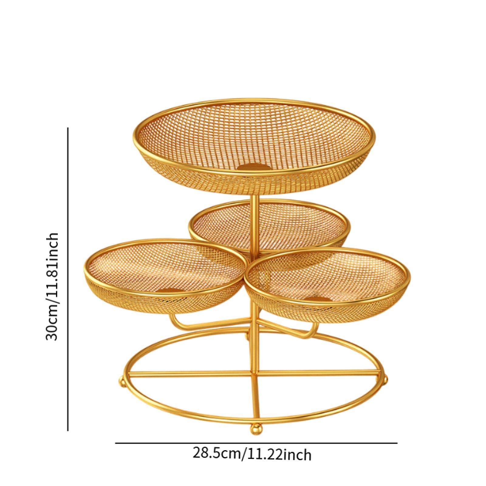 Fruit Basket Bowl Serving Tray Countertop Space Saver Decorative Fruit Stand