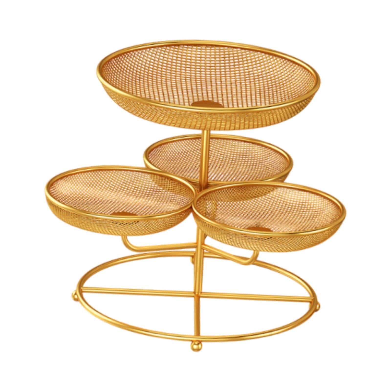 Fruit Basket Bowl Serving Tray Countertop Space Saver Decorative Fruit Stand