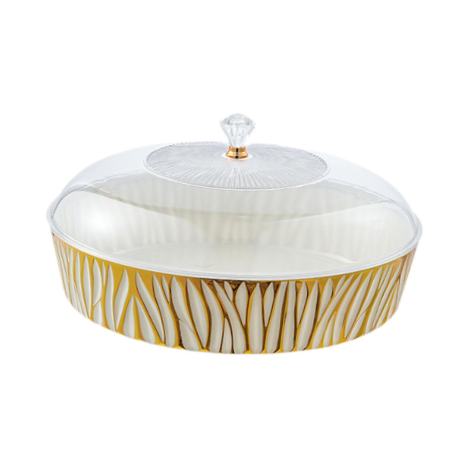 Serving Tray Holder Server Dish Cake Plate for Pastry Treats Sandwich Cookie 25cmx25cmx14.5cm