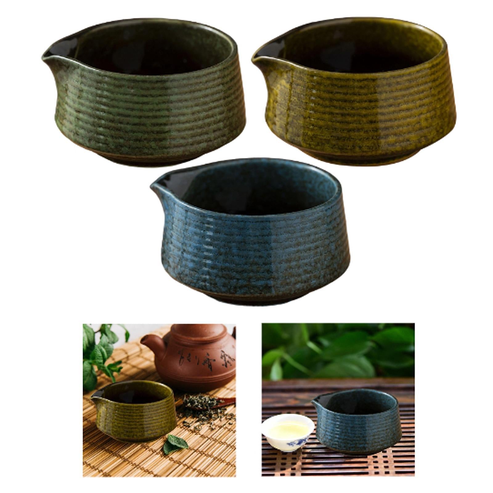 Japanese Matcha Tea Bowl Utensils Handcrafted for Tea Lovers Kitchen Tearoom Green