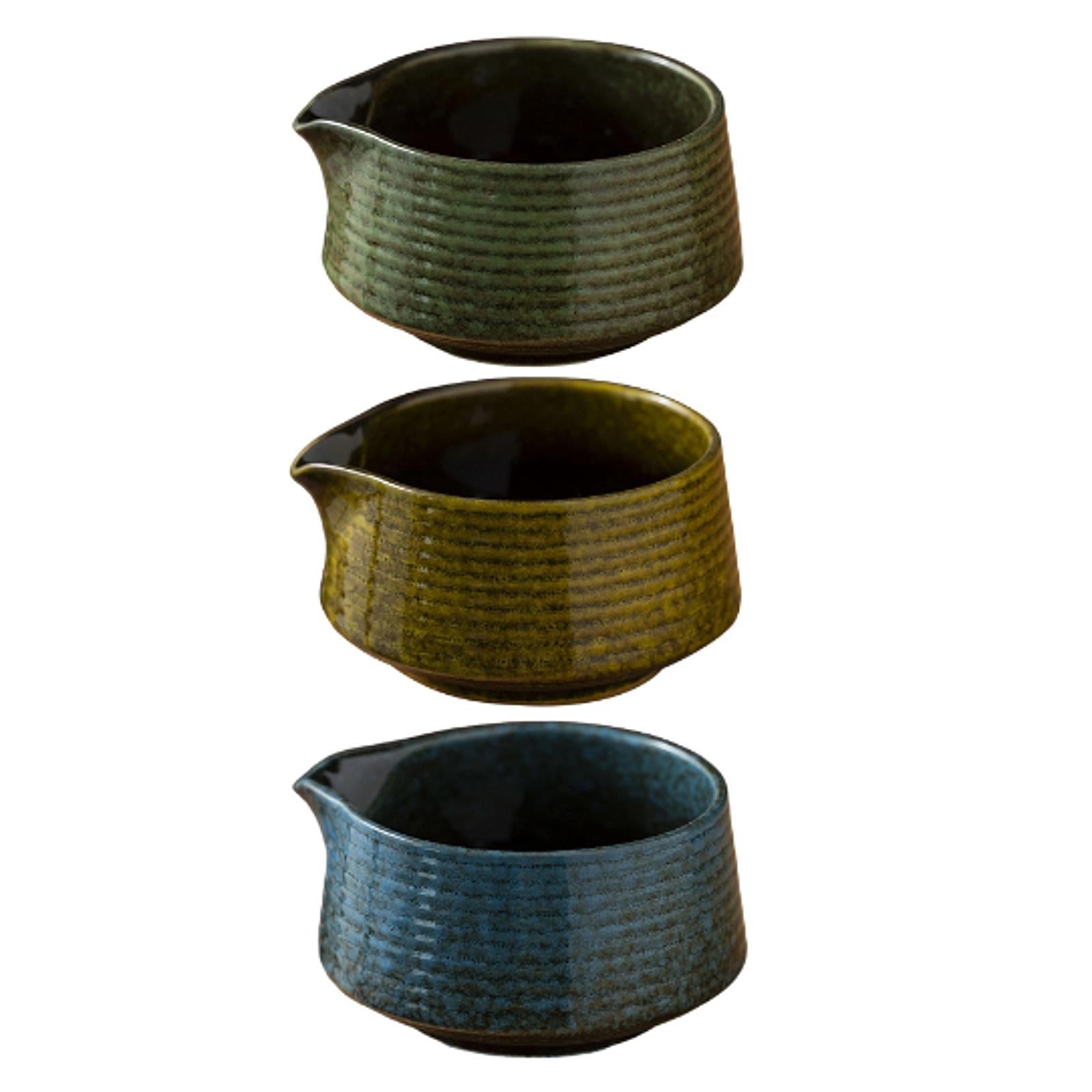 Japanese Matcha Tea Bowl Utensils Handcrafted for Tea Lovers Kitchen Tearoom Green