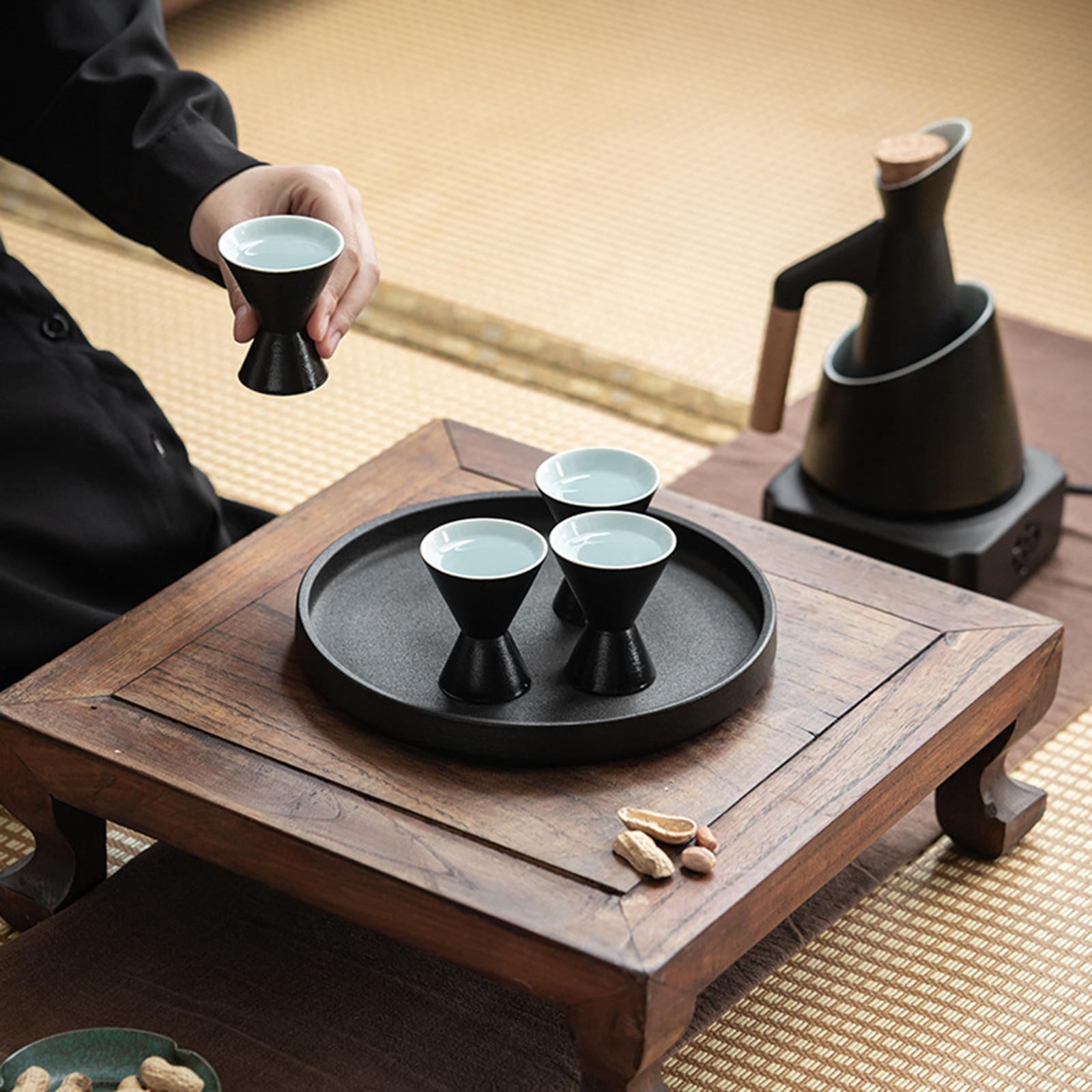 Ceramic Sake Set Carafe Porcelain Pottery for Gift Tea Party Sake Enthusiast