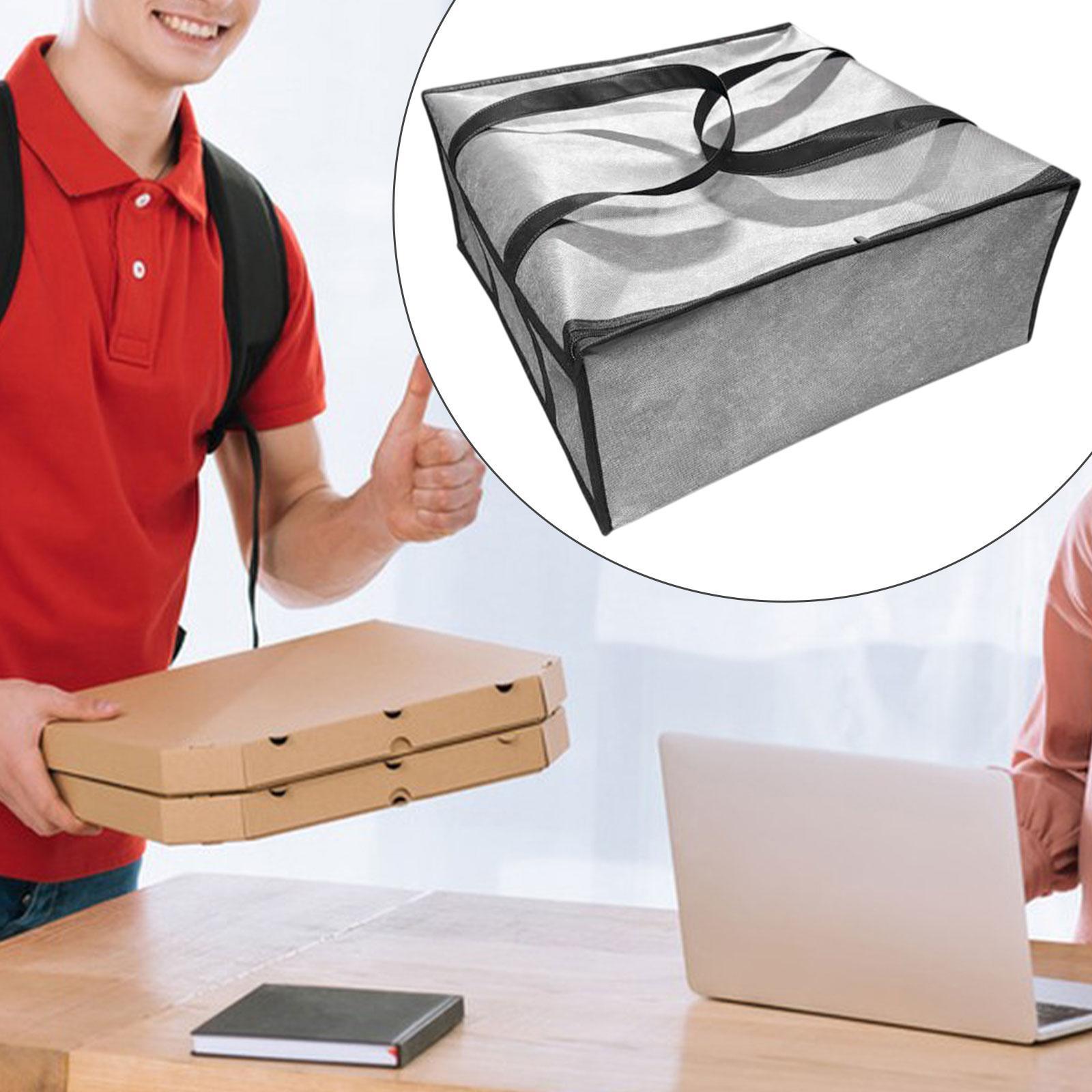 Pizza Delivery Bag Insulated Carrier Cookouts Carry Hot Cold Food Warmer Bag 50x50x35.5cm