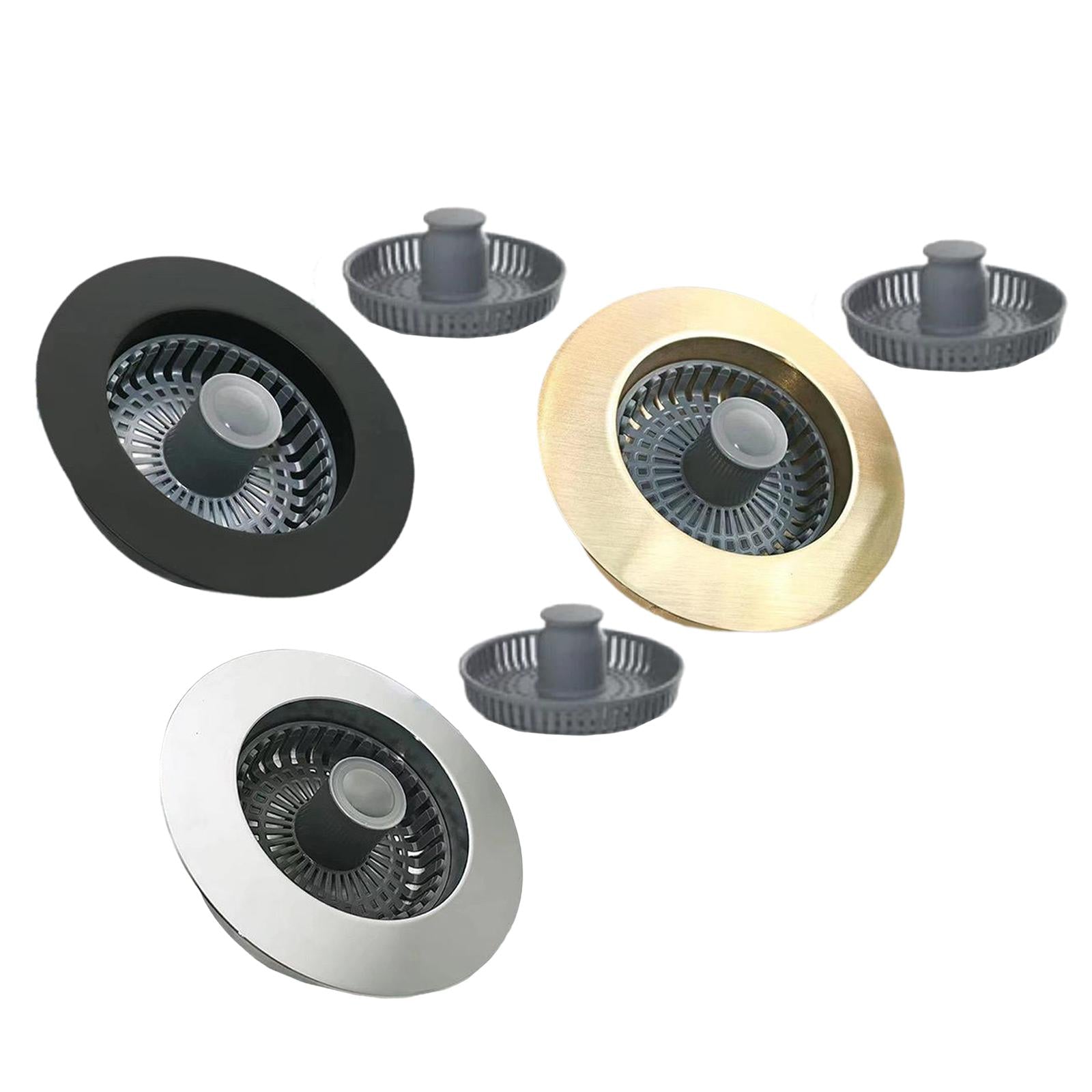 Kitchen Sink Drain Strainer Lightweight Rustproof Prevents Odor Sink Stopper silver