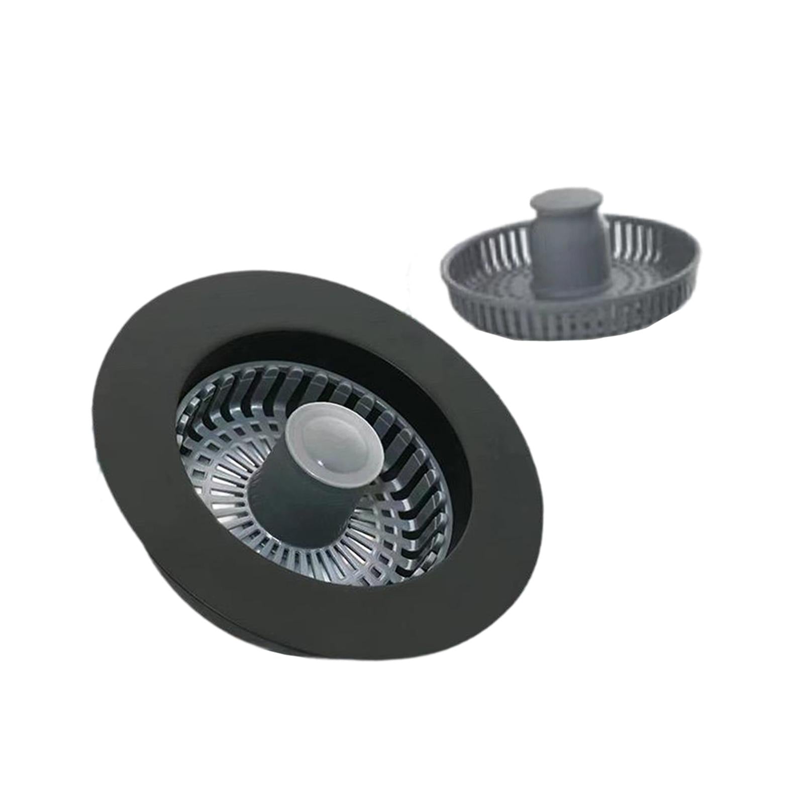 Kitchen Sink Drain Strainer Lightweight Rustproof Prevents Odor Sink Stopper black