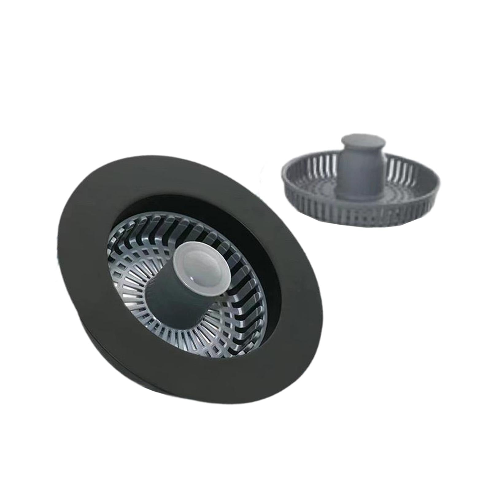Kitchen Sink Drain Strainer Lightweight Rustproof Prevents Odor Sink Stopper black
