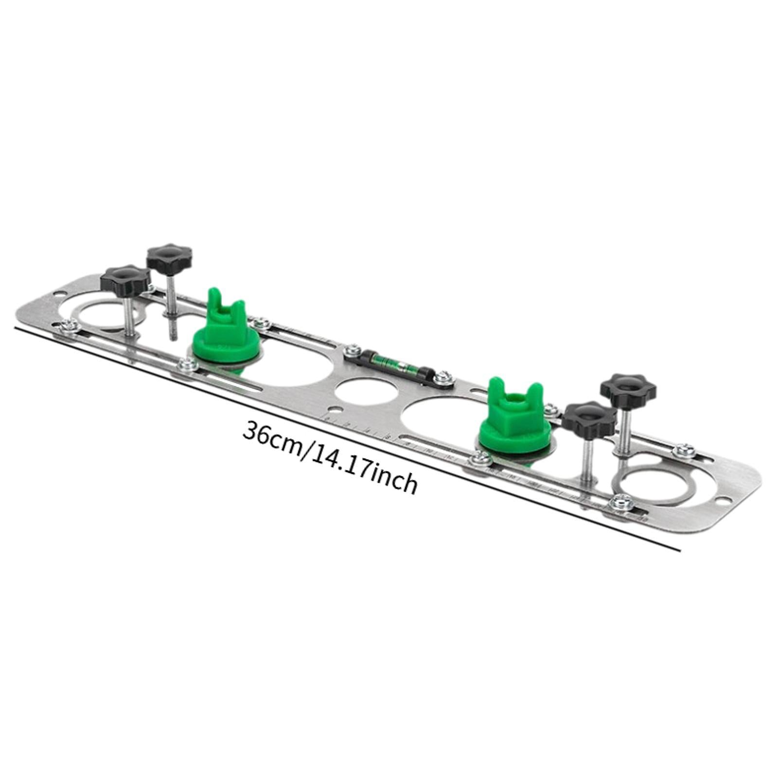 Hot and Cold Water Pipe Leveler Bathroom Faucet Stainless Steel Mounting Aid
