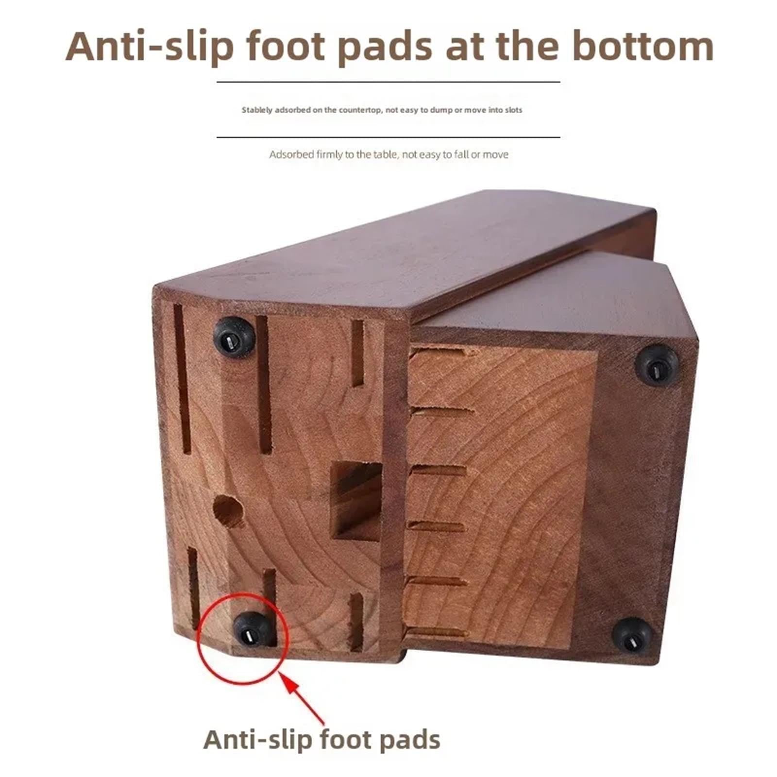 Knife Block without Knives Universal Convenient Large Capacity Butcher Block