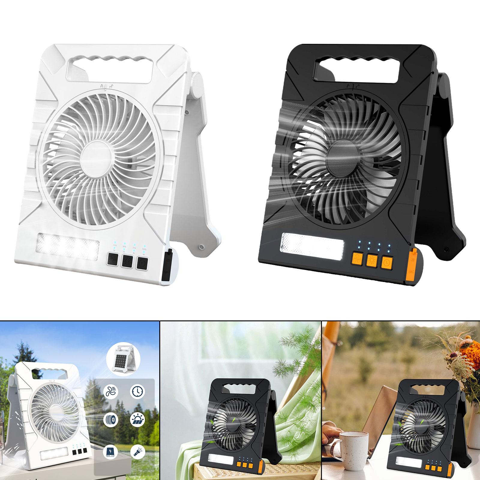 Camping Fan 4 Wind Settings Personal Cooling Device for Desktop Vacation Rvs white
