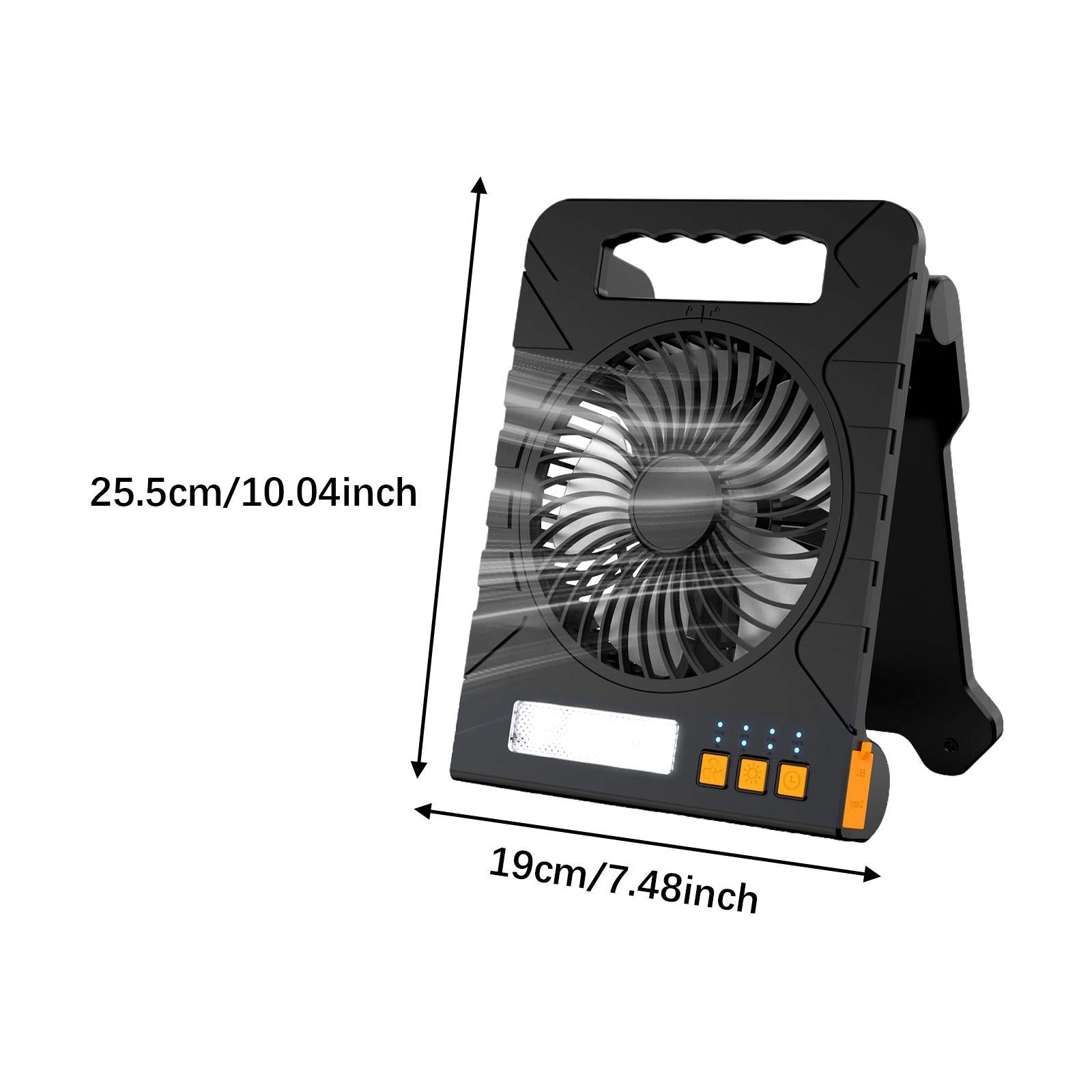Camping Fan 4 Wind Settings Personal Cooling Device for Desktop Vacation Rvs black