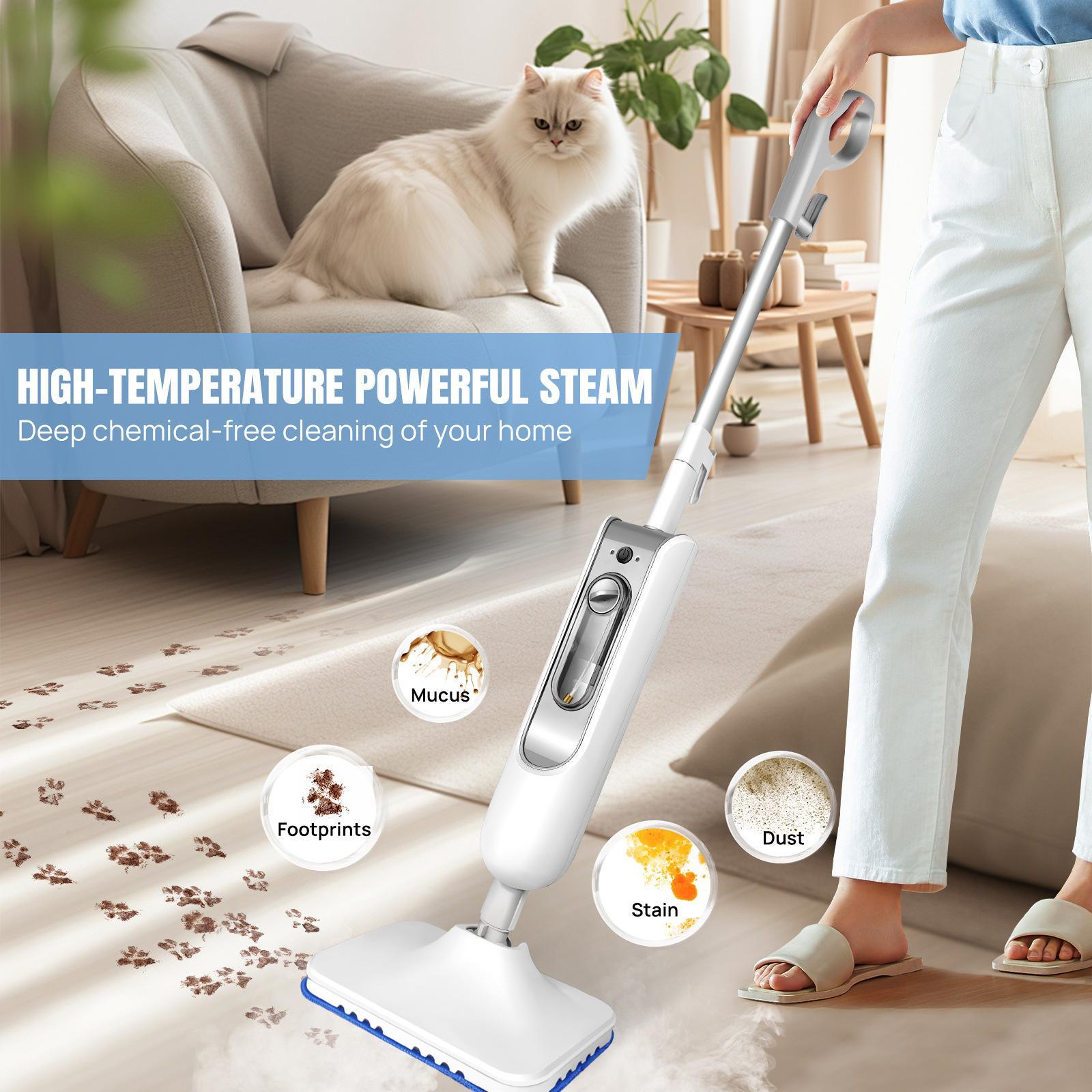 Steaming Mop UK Plug Compact Handheld Steam Cleaner for Home Laminate Carpet