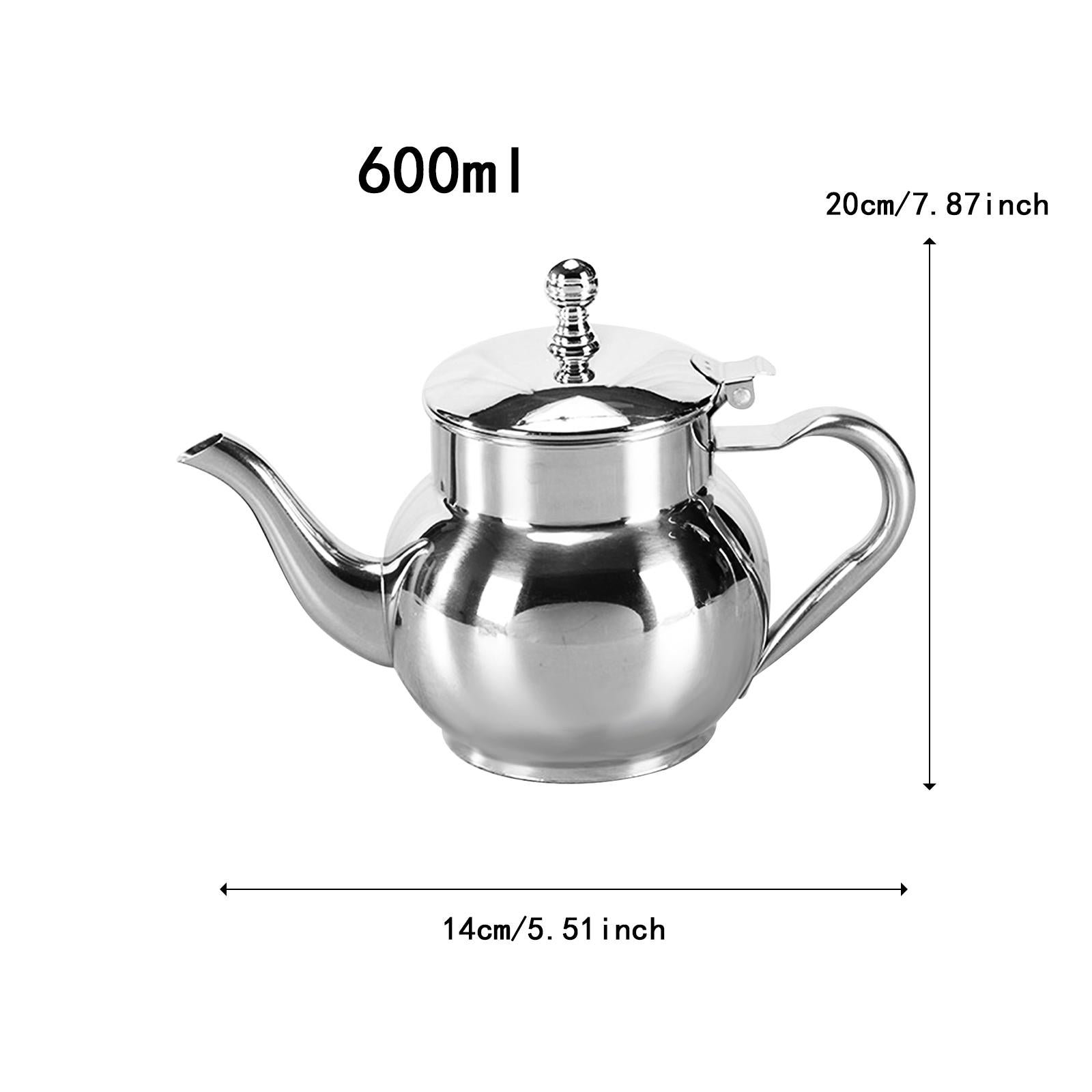 Stainless Steel Tea Kettle Iced Tea Jug Coffee Pot for Office Camping Indoor