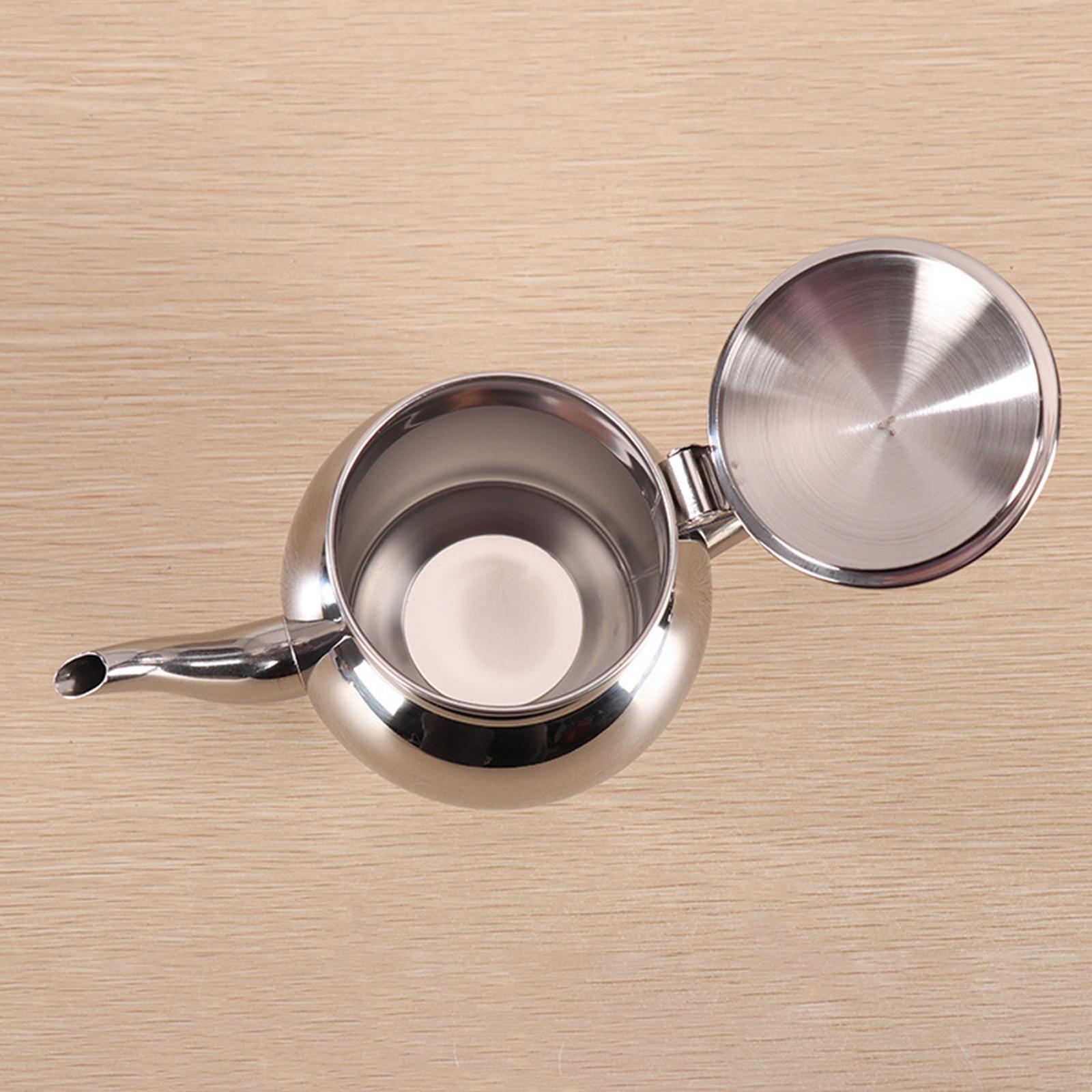 Stainless Steel Tea Kettle Iced Tea Jug Coffee Pot for Office Camping Indoor