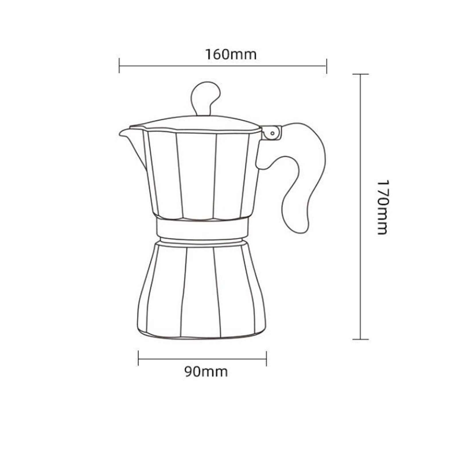 150ml Moka Pot Coffee Maker Pot for Cappuccino or Latte Sturdy Single Valve Green