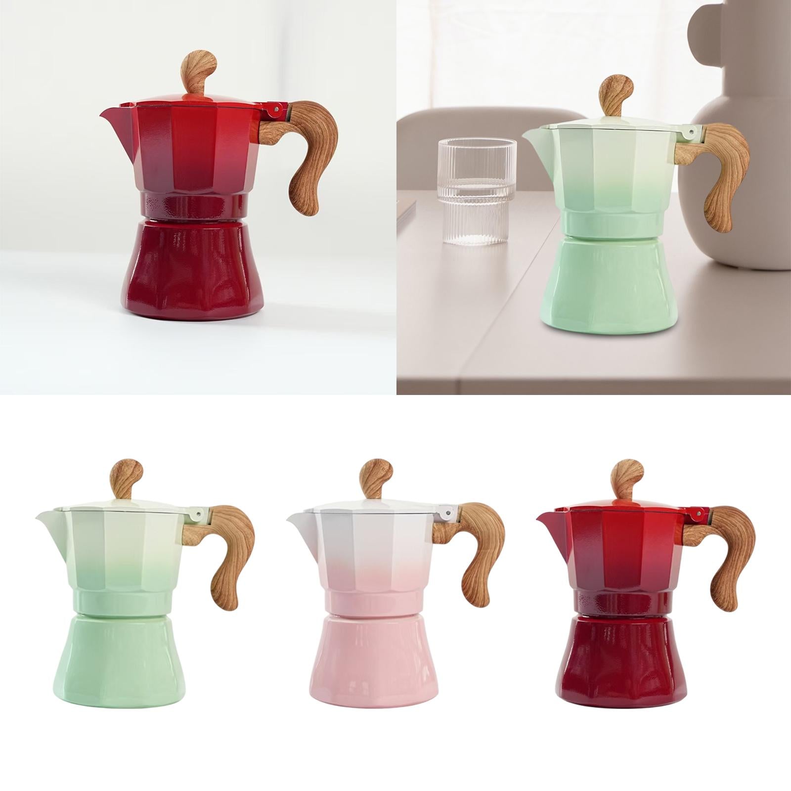 150ml Moka Pot Coffee Maker Pot for Cappuccino or Latte Sturdy Single Valve Green