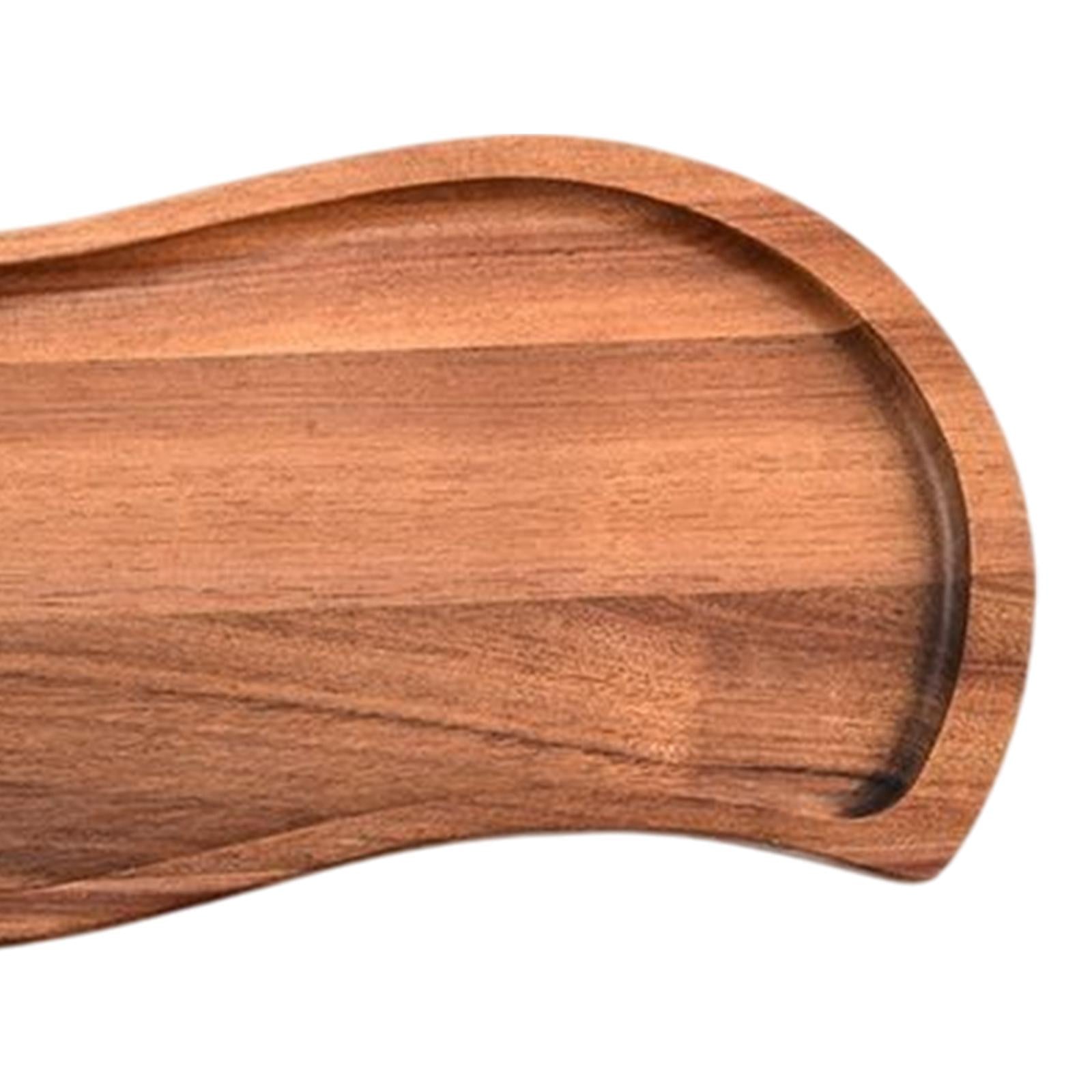 Wood Serving Tray S Shaped Dish Plate Serving Platter for Cheese Snacks S