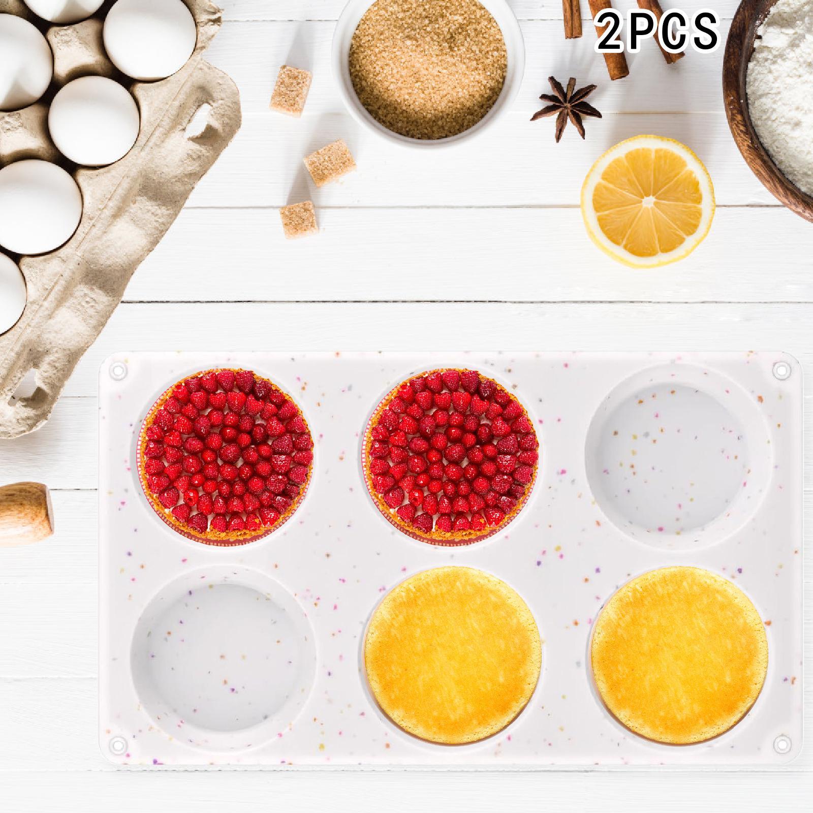2x Cake Baking Pan Silicone Moulds Baking Cake Maker for Breakfast Cornbread