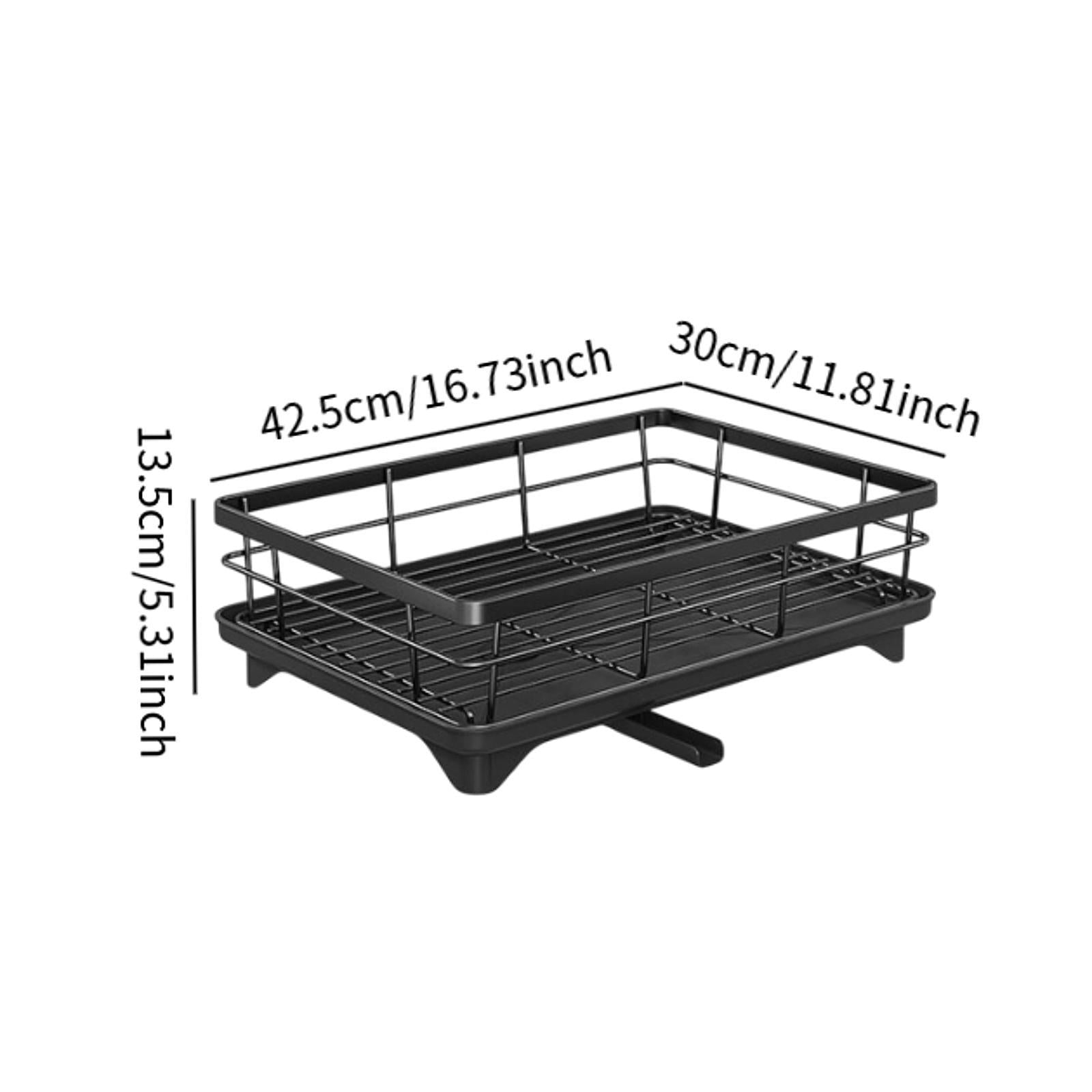 Kitchen Dish Drying Rack Sturdy Dish Storage Rack for Apartment Kitchen Home Black