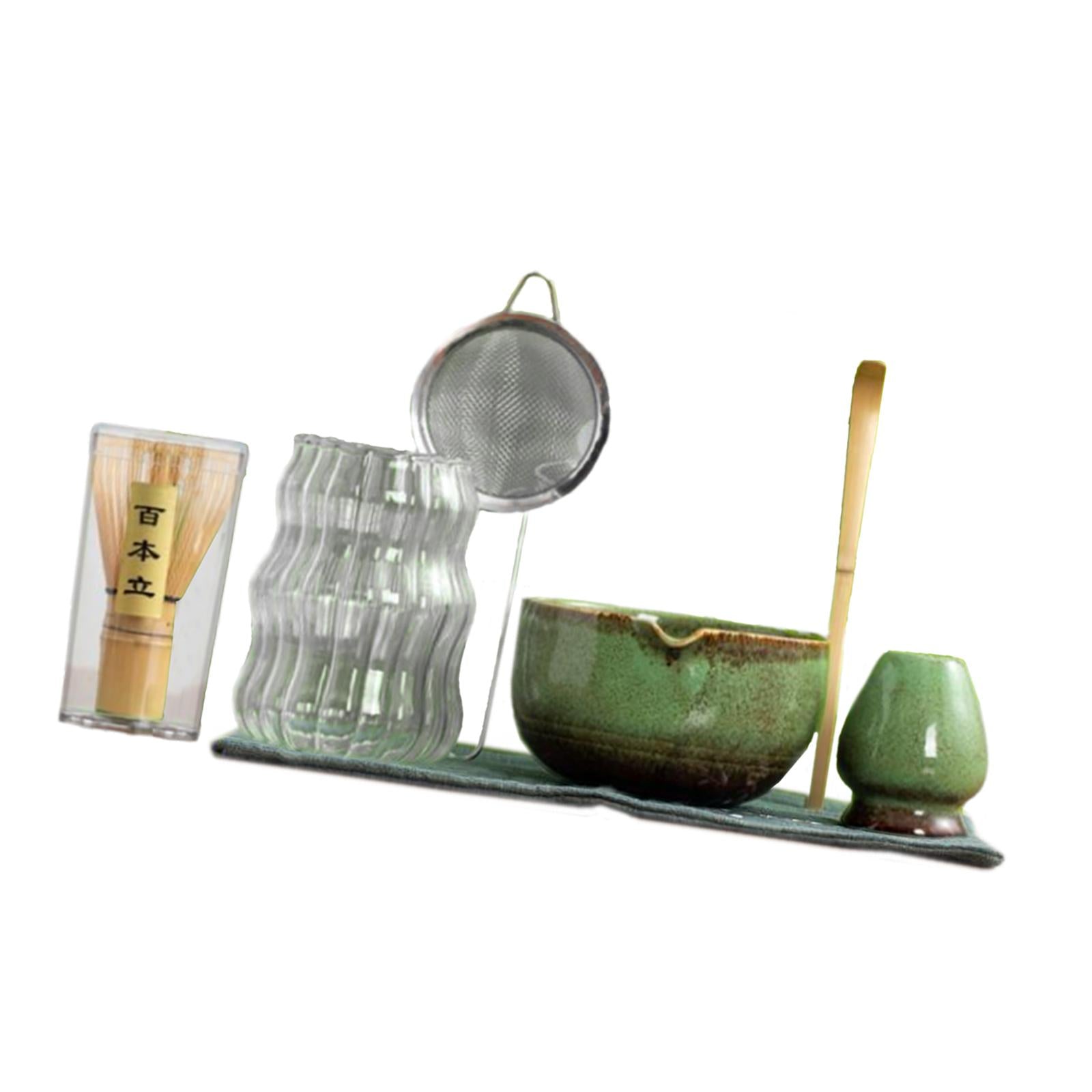 Matcha Tea Set Sturdy Whisk Holder Porcelain Tea Bowl Matcha Bowl with Spout