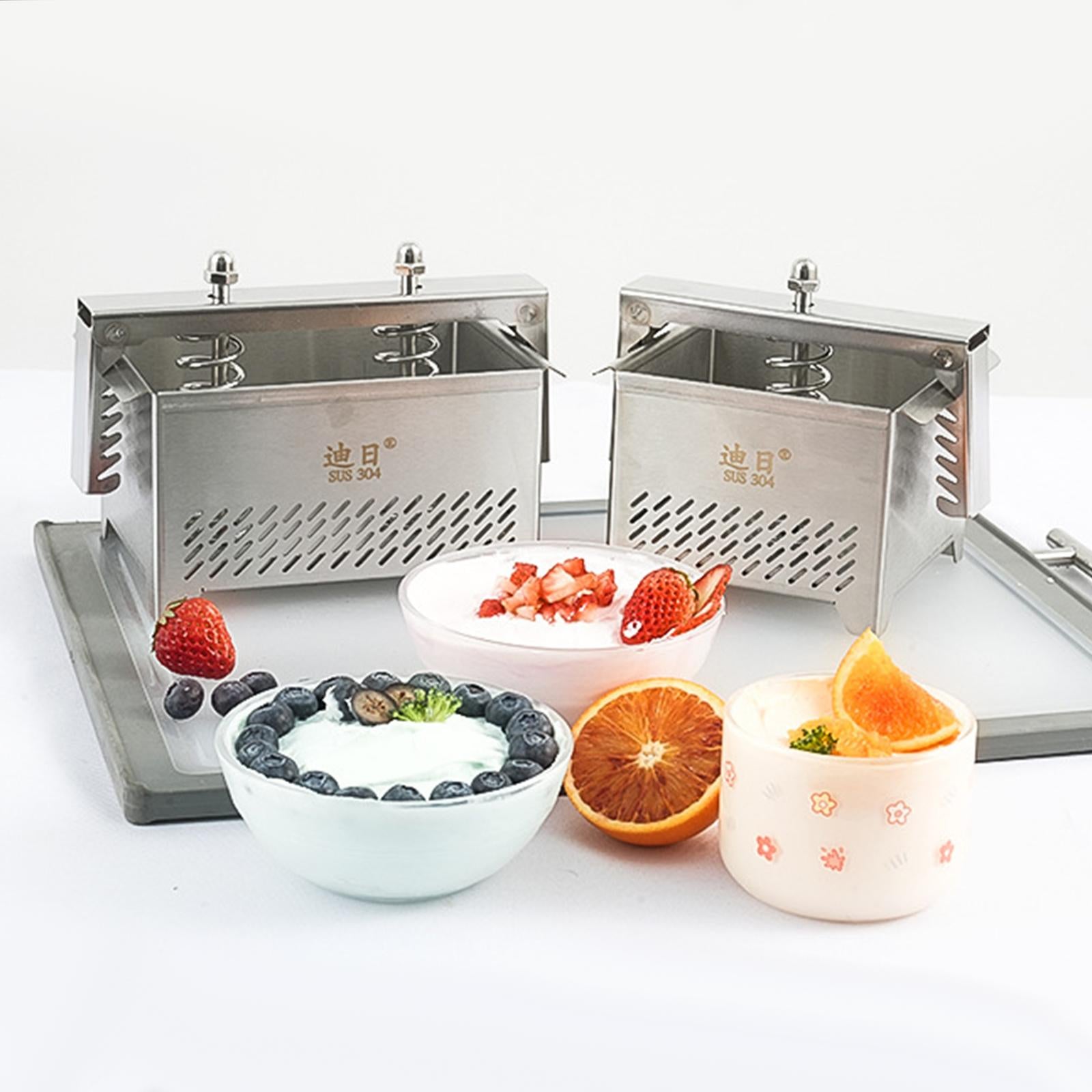 Dry Yogurt Strainer Homemade Cold Extraction Manual Metal Greek Yogurt Maker 16cmx12cmx9.5cm