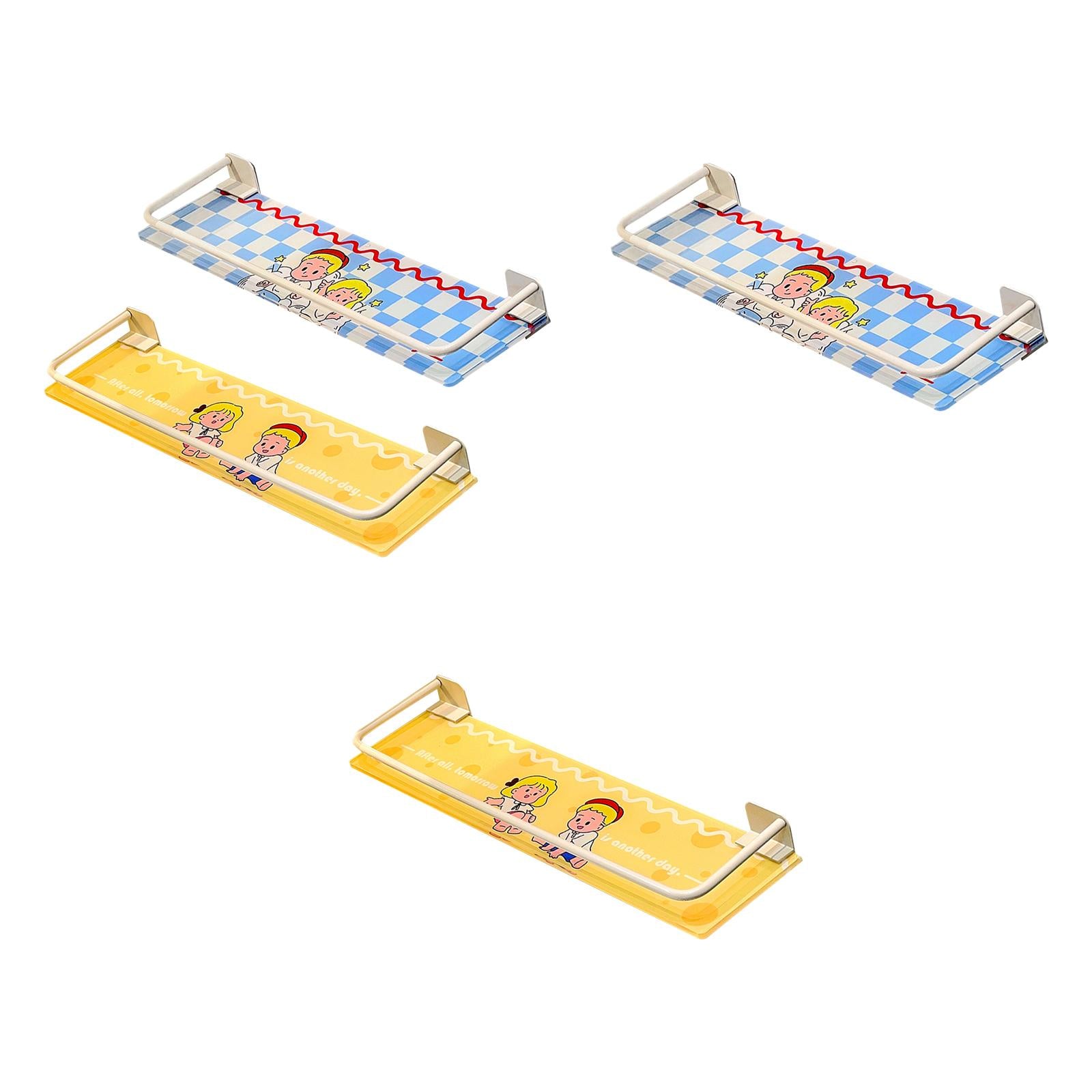 Shower Shelf Toiletries Organization Punch Modern Bathroom Storage Rack blue and yellow