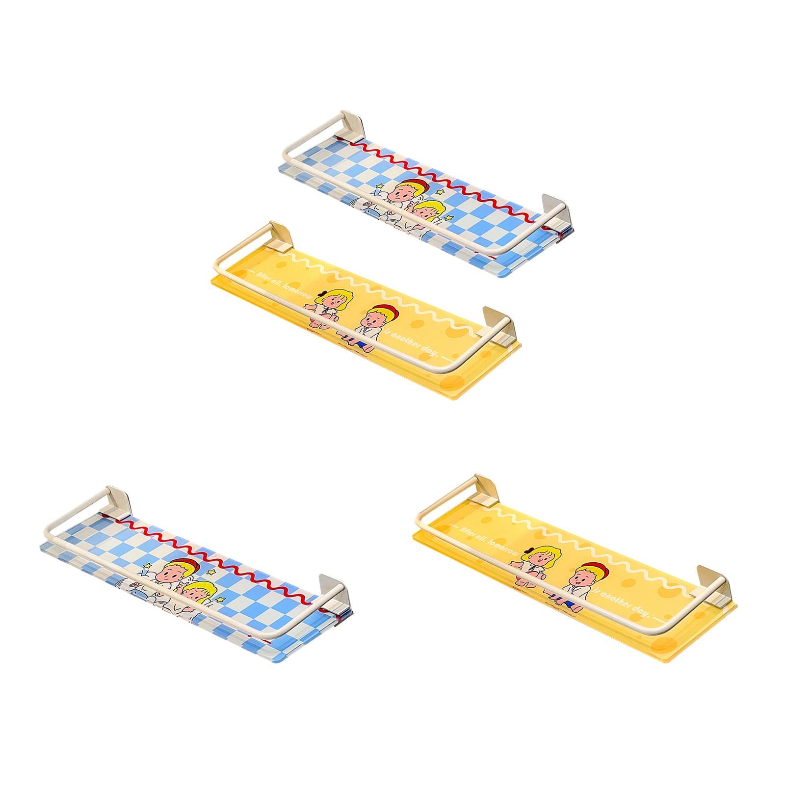 Shower Shelf Toiletries Organization Punch Modern Bathroom Storage Rack blue and yellow