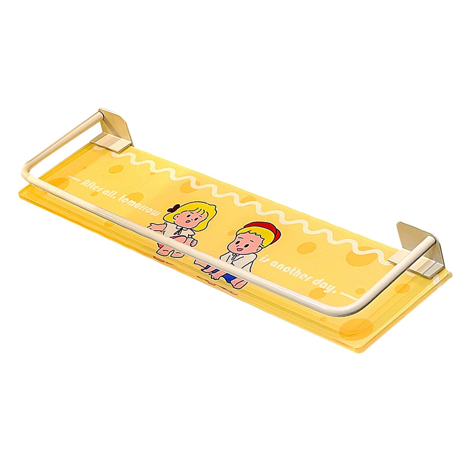 Shower Shelf Toiletries Organization Punch Modern Bathroom Storage Rack yellow
