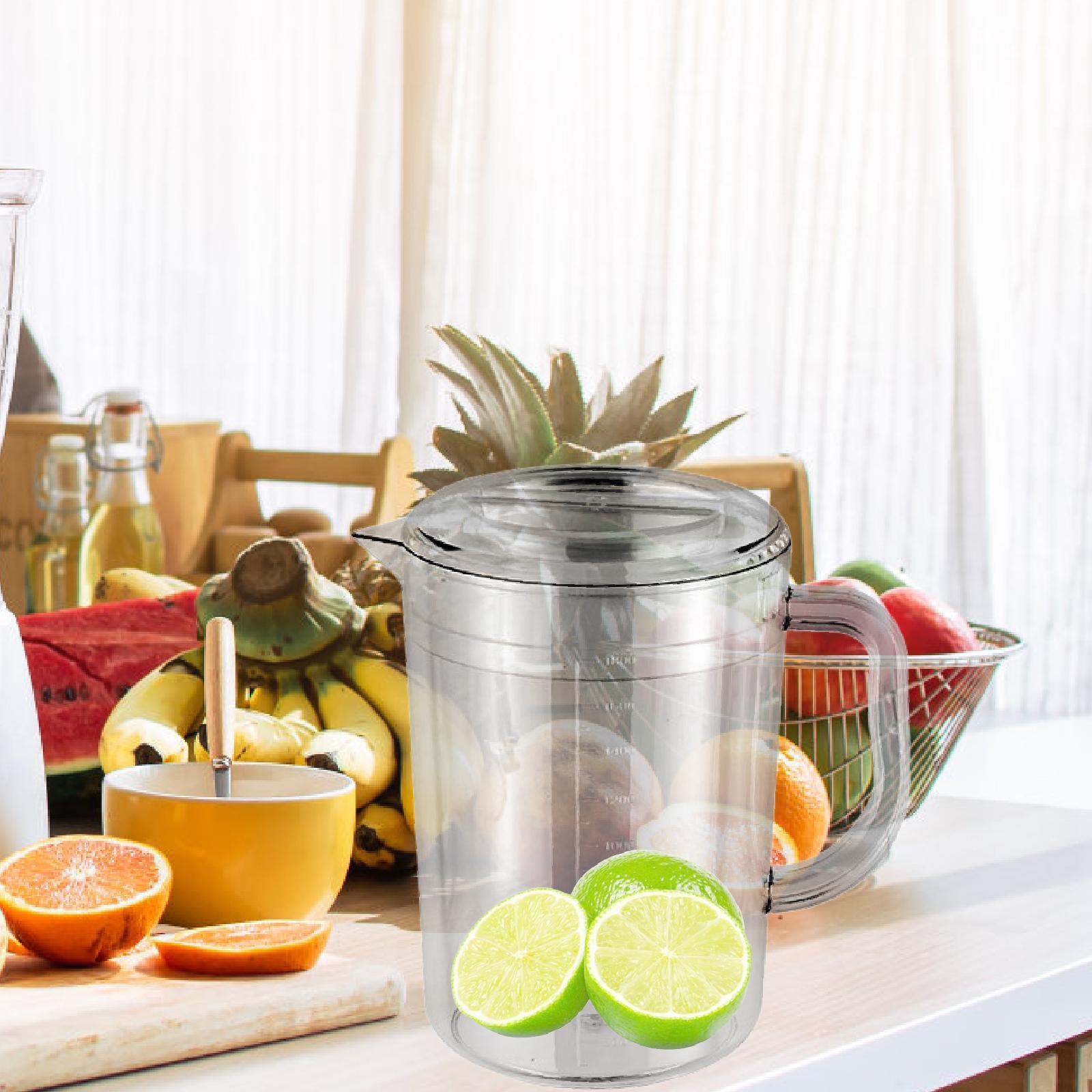 Water Pitcher Summer Versatile Household Ice Tea Kettle for Ice Tea Lemonade 1800ml 19.5cmx11.5cm