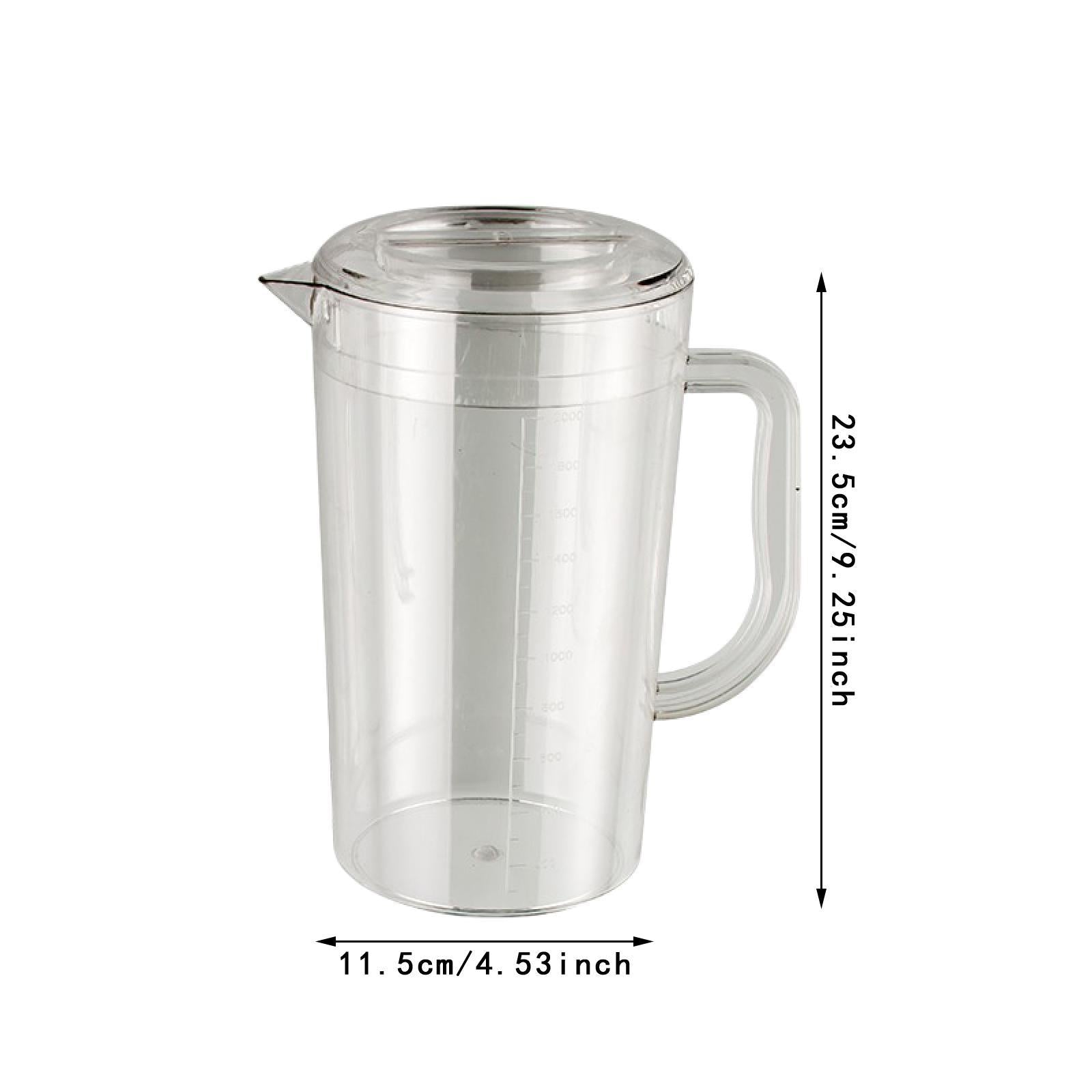 Water Pitcher Summer Versatile Household Ice Tea Kettle for Ice Tea Lemonade 2000ml 23.5cmx11.5cm