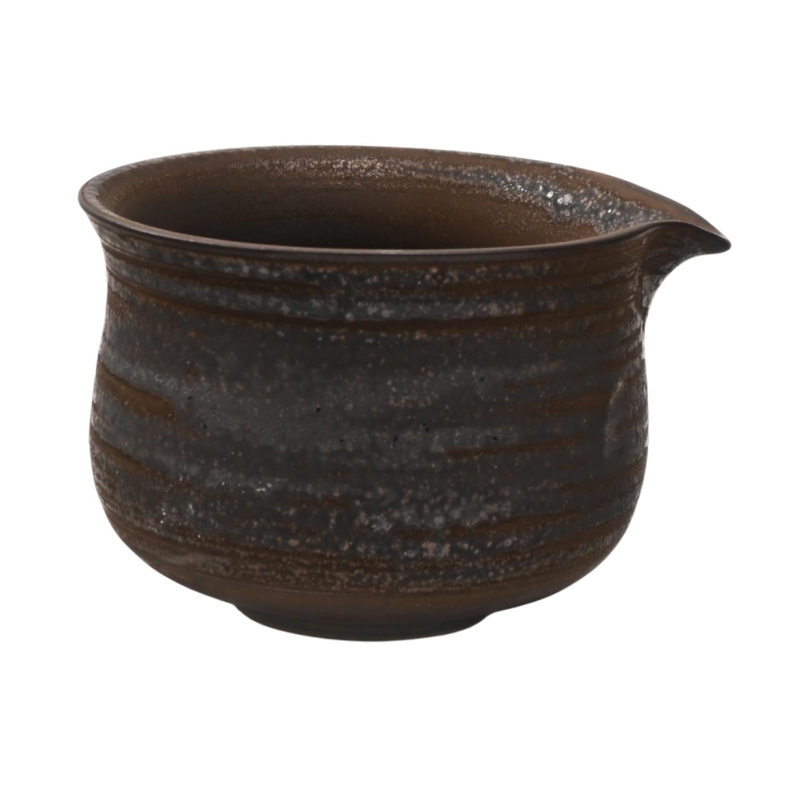 Ceramic Matcha Bowl Gift Porcelain Tea Bowl for Kitchen Tea Room Living Room Retro Design Black