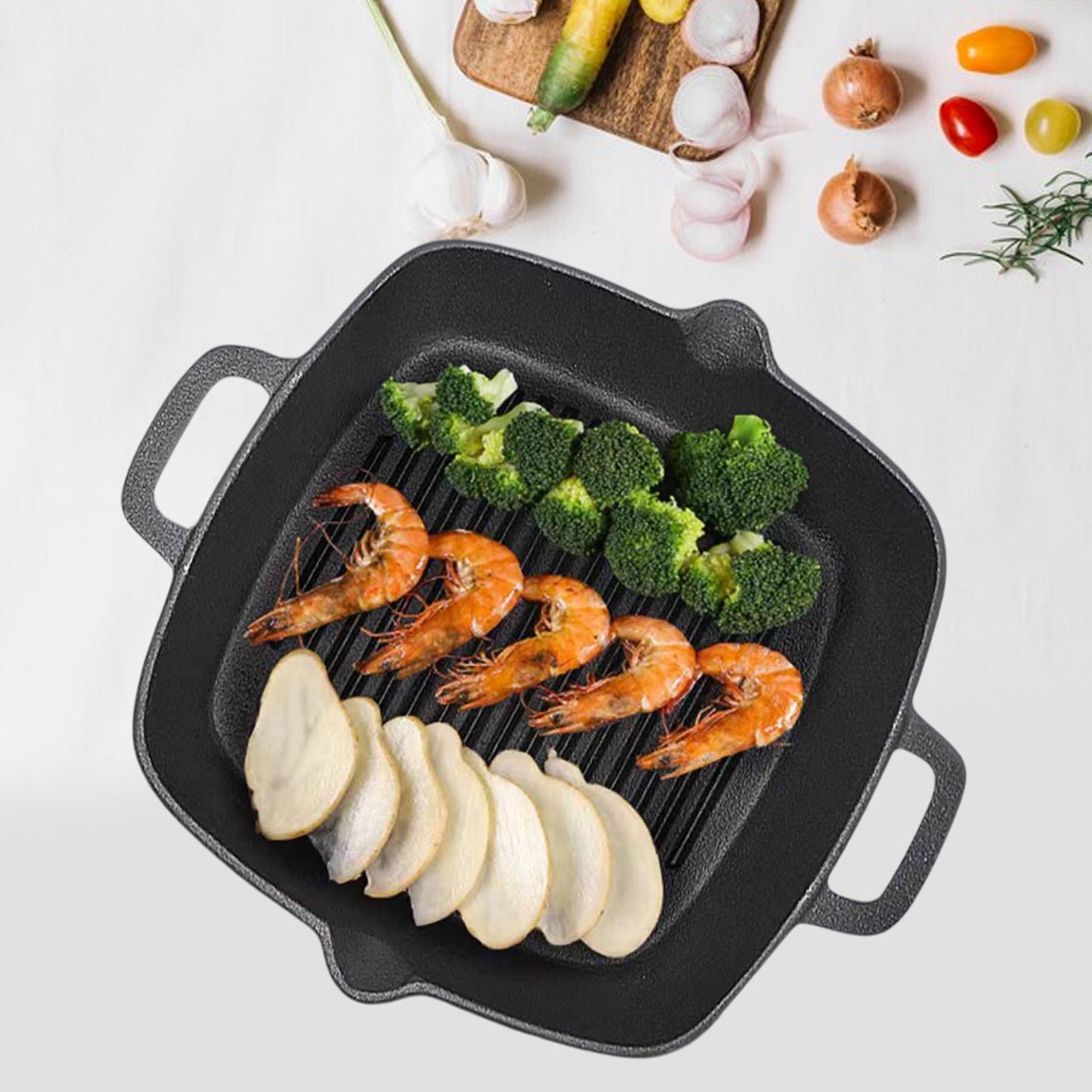Barbecue Grill Plate Practical Steak Pan for Kitchen Indoor Outdoor Pancakes