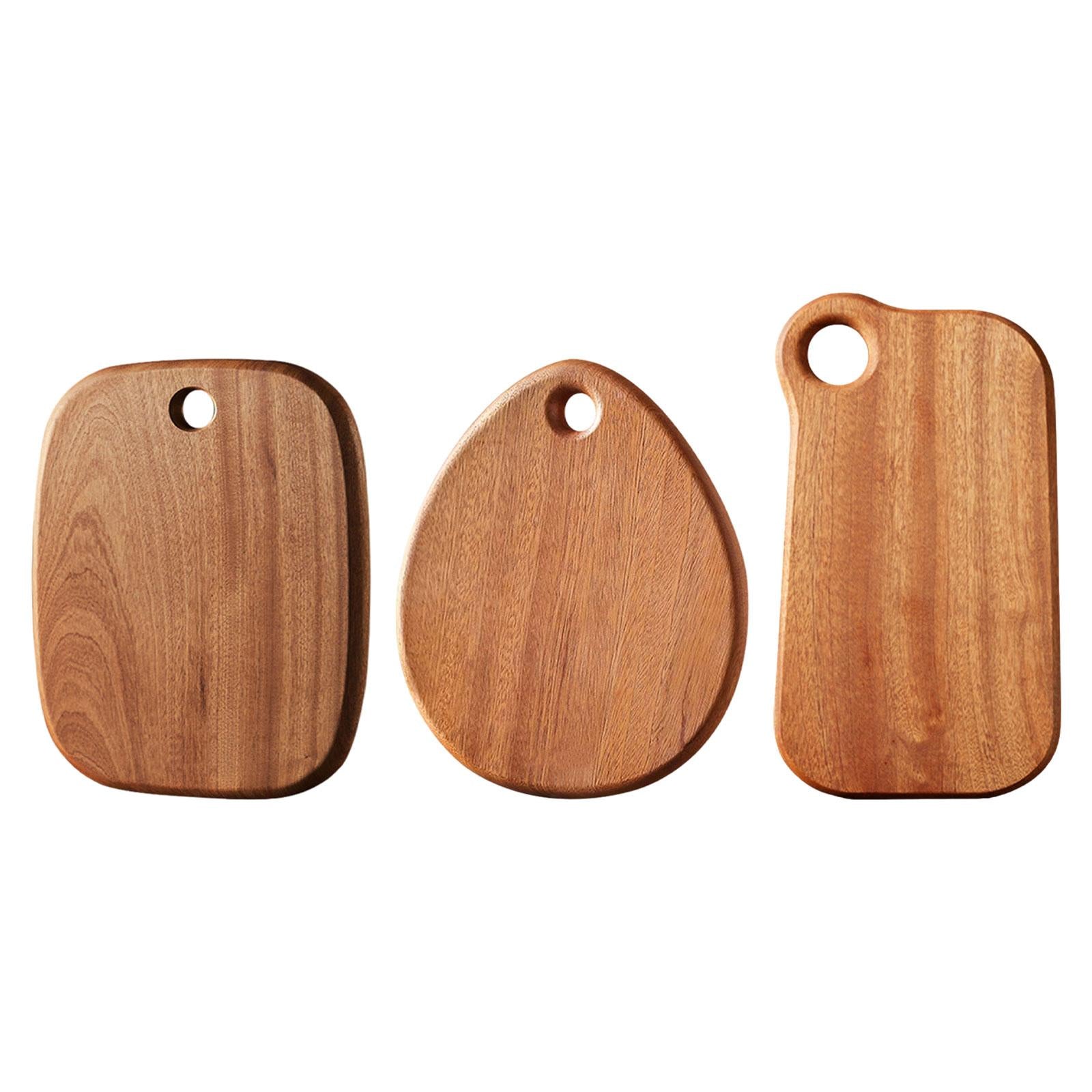 Wood Cutting Board Heavy Duty Serving Tray for Bread Carving Meat Vegetables Square