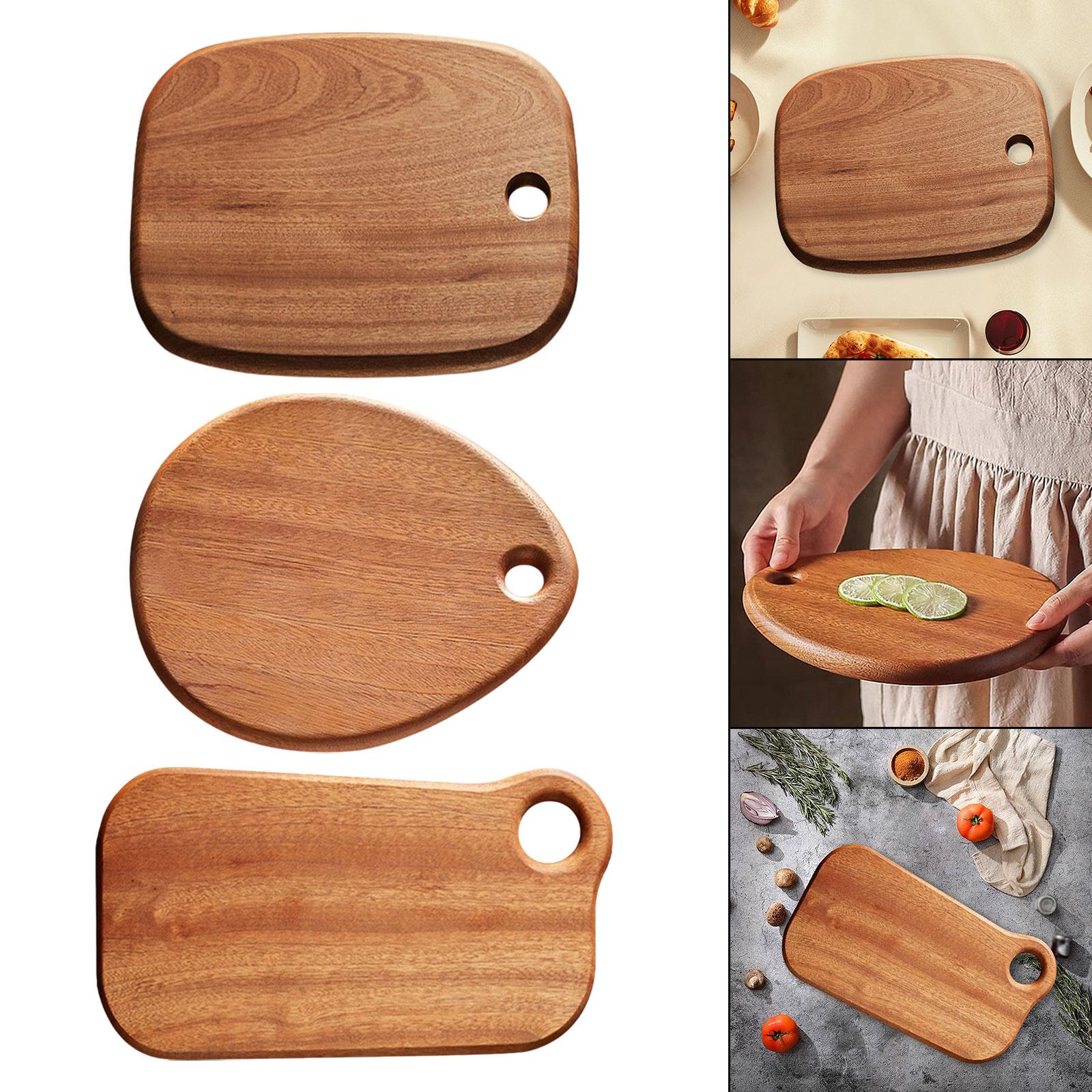 Wood Cutting Board Heavy Duty Serving Tray for Bread Carving Meat Vegetables Square