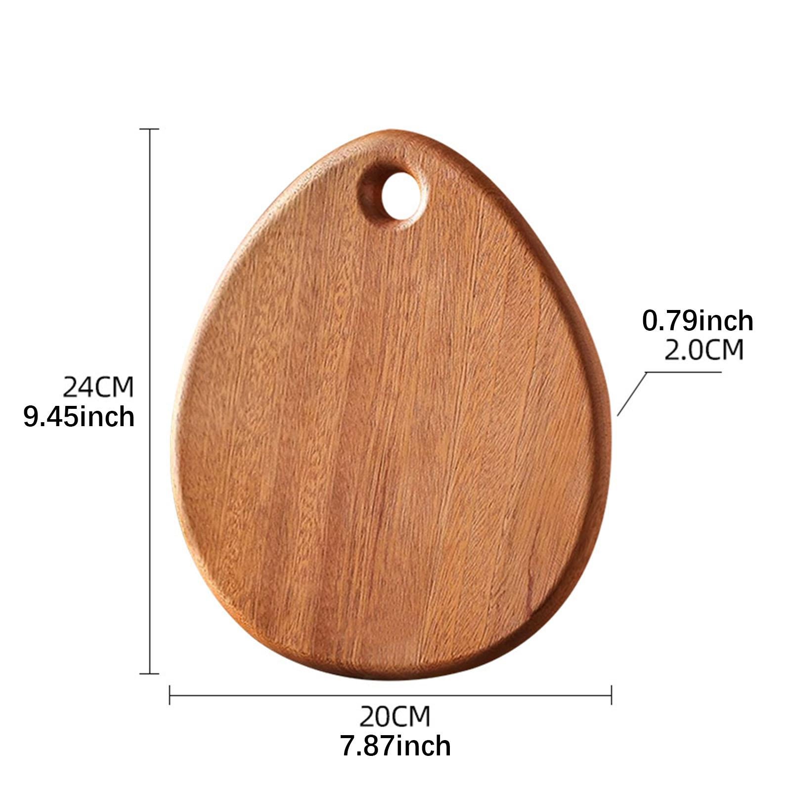 Wood Cutting Board Heavy Duty Serving Tray for Bread Carving Meat Vegetables Teardrop