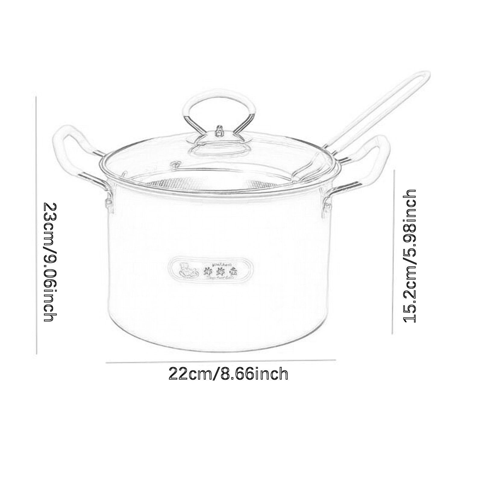 Deep Fryer Pot Practical Easy to Clean Deep Fry Pan for Camping Home Outdoor White