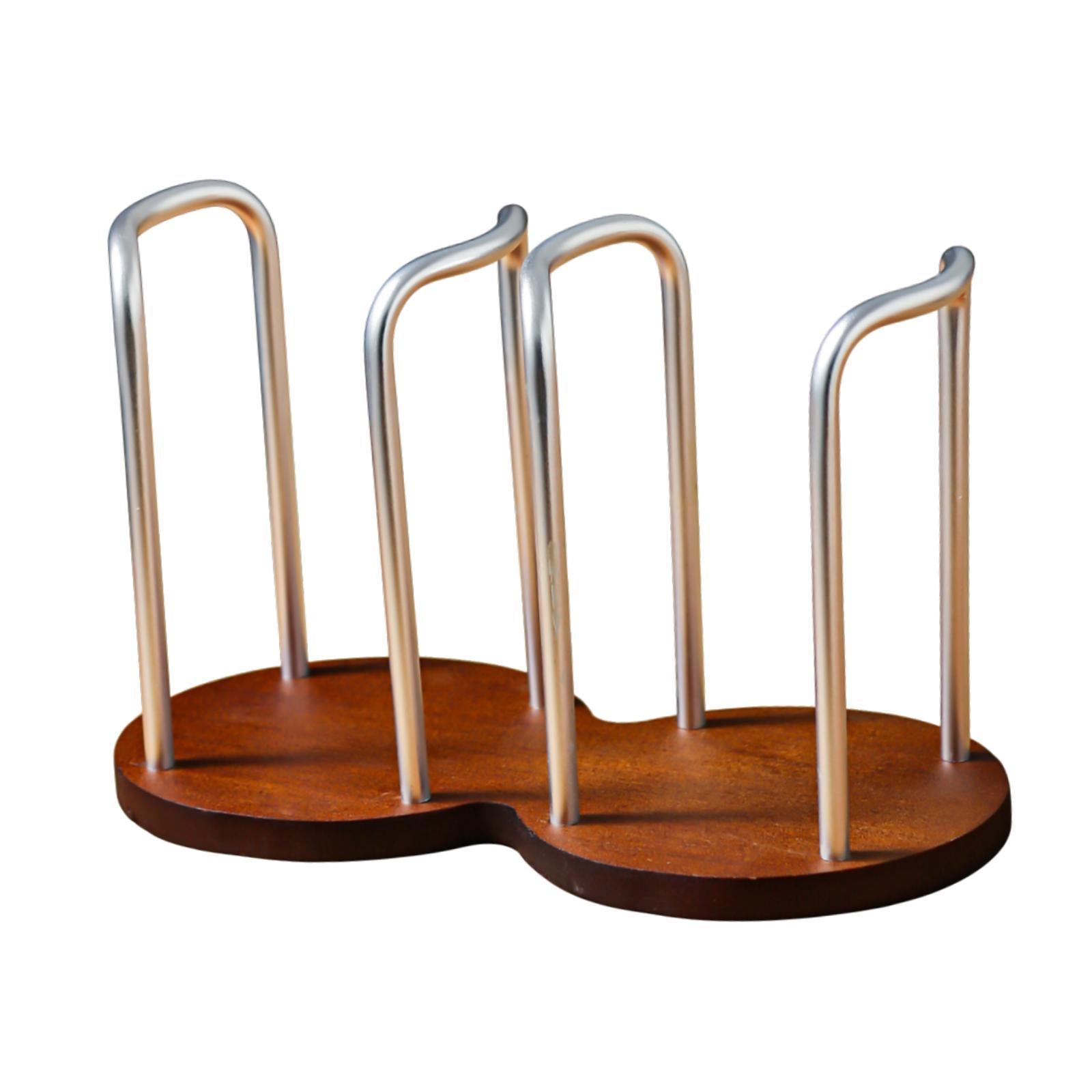 Coffee Cup Holder Organizer Aluminum Alloy for Coffee Shop Home Bathroom Double Rack