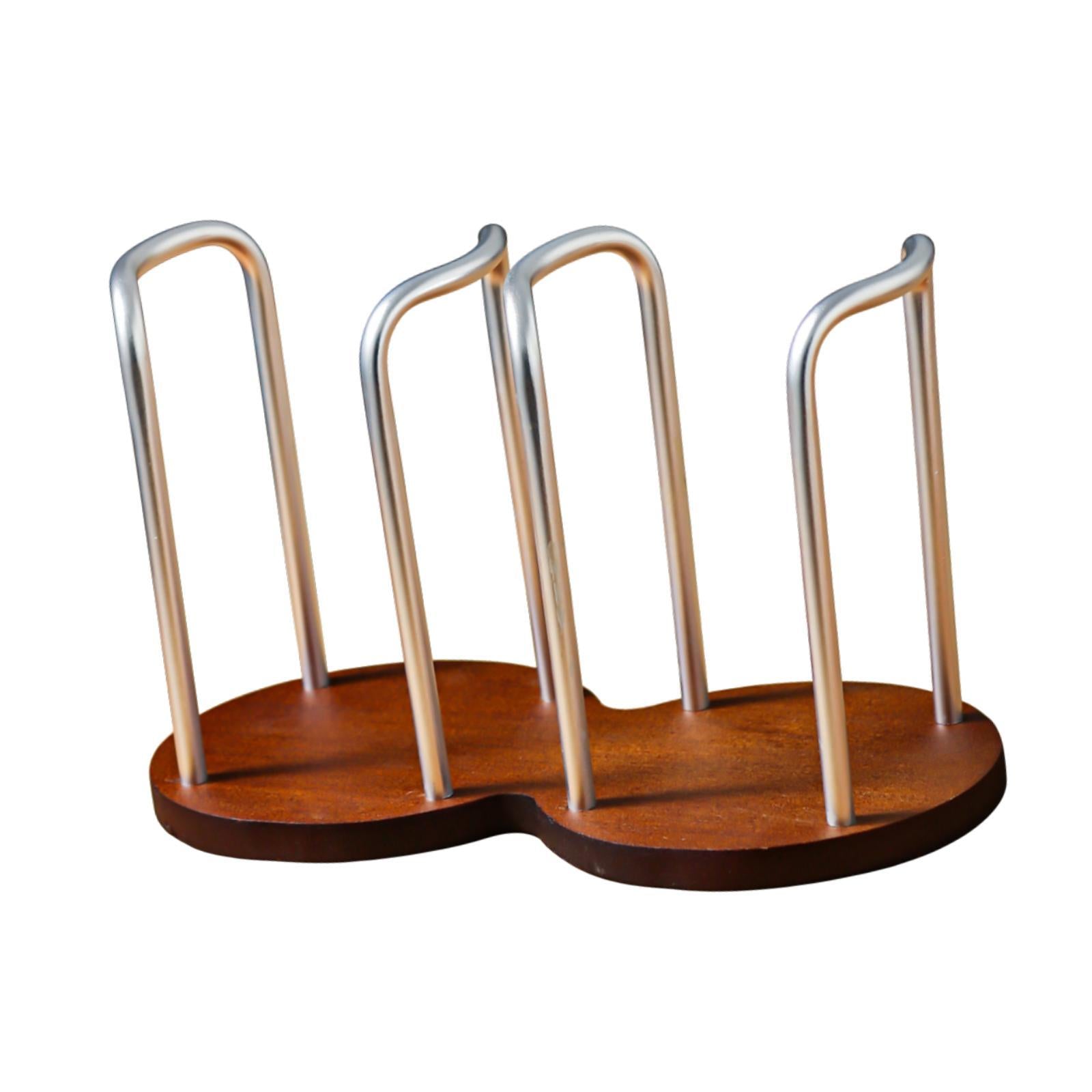 Coffee Cup Holder Organizer Aluminum Alloy for Coffee Shop Home Bathroom Double Rack