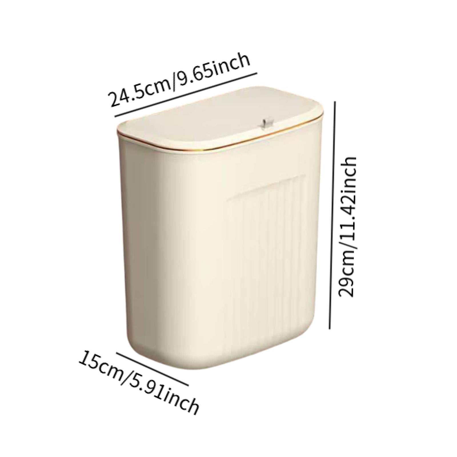 Hanging Trash Can Easy Installation Waste Bin for Office Toilet Laundry Room Large
