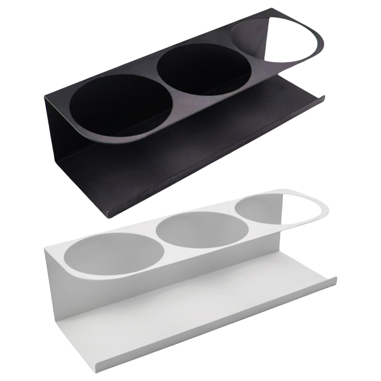 Magnetic Spice Rack Side Mount Bottle Hanger for Refrigerators Oven Bathroom Black