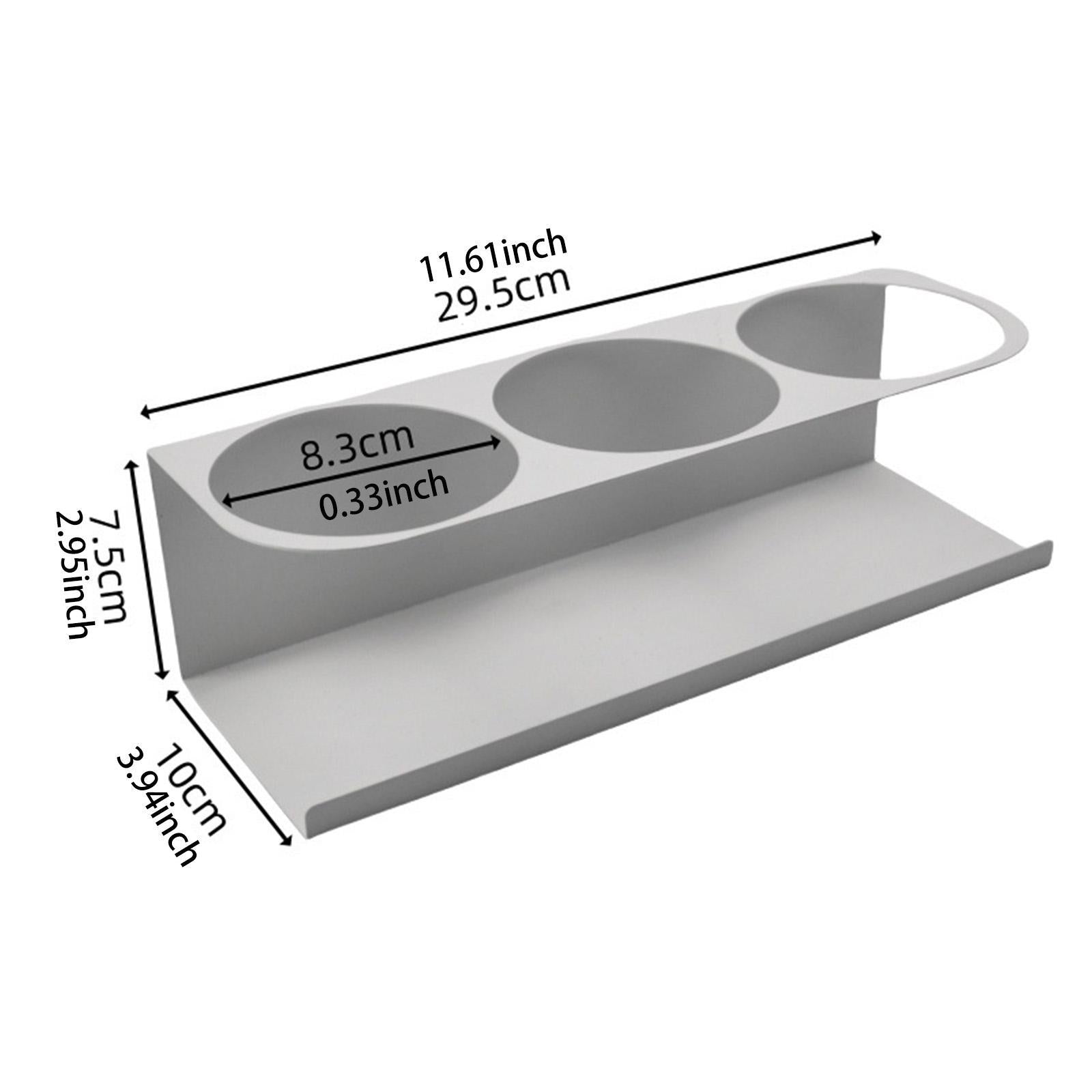 Magnetic Spice Rack Side Mount Bottle Hanger for Refrigerators Oven Bathroom White