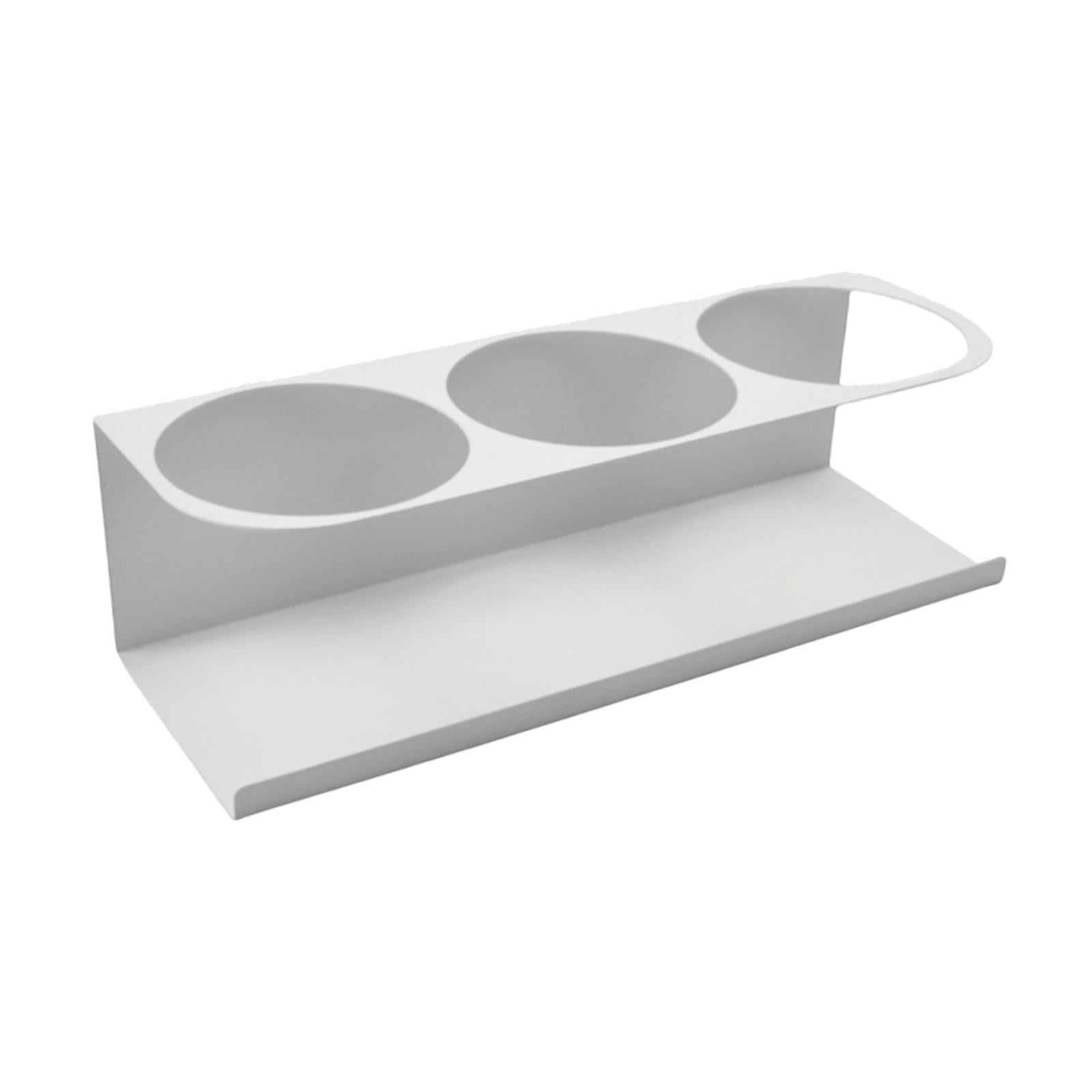 Magnetic Spice Rack Side Mount Bottle Hanger for Refrigerators Oven Bathroom White