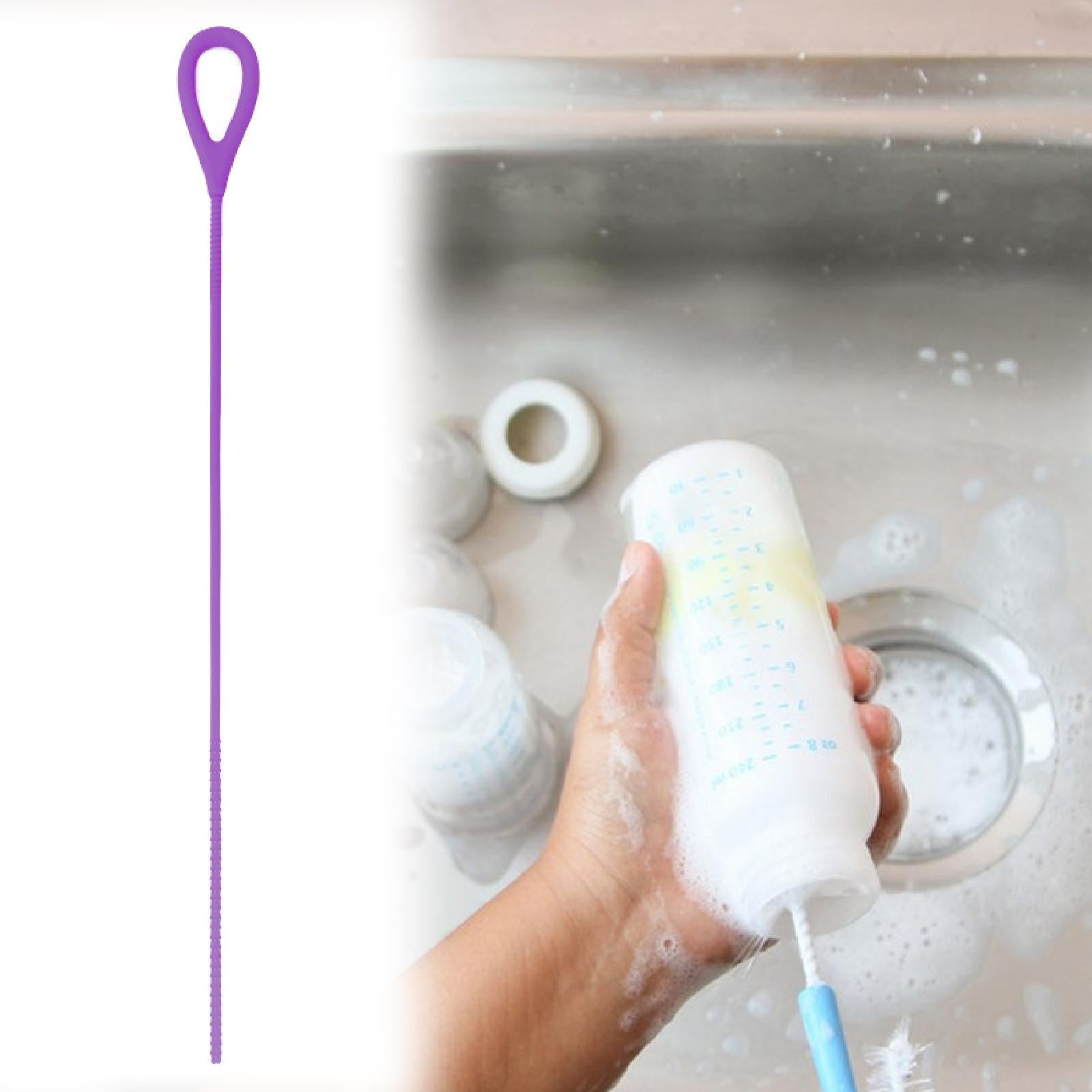 Silicone Straw Brush for Straws Drink Lid Travel Drinking Bottle Hydroflasks Purple