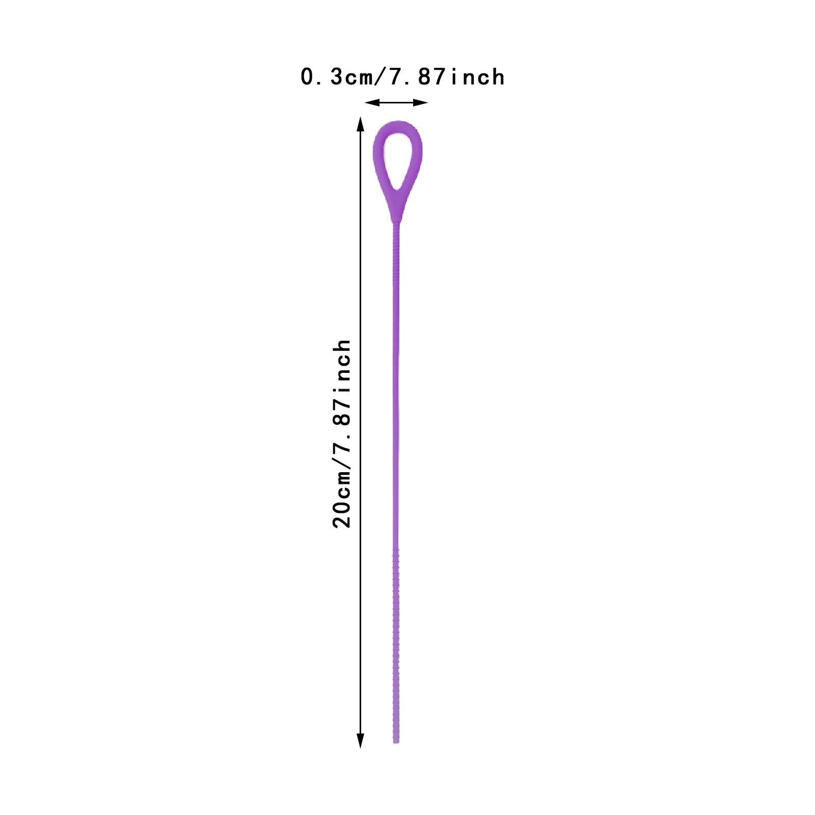 Silicone Straw Brush for Straws Drink Lid Travel Drinking Bottle Hydroflasks Purple