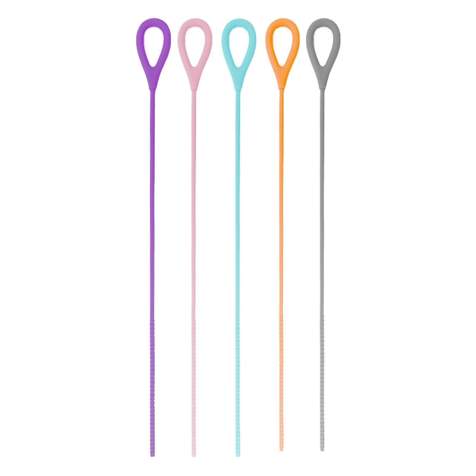 Silicone Straw Brush for Straws Drink Lid Travel Drinking Bottle Hydroflasks Purple