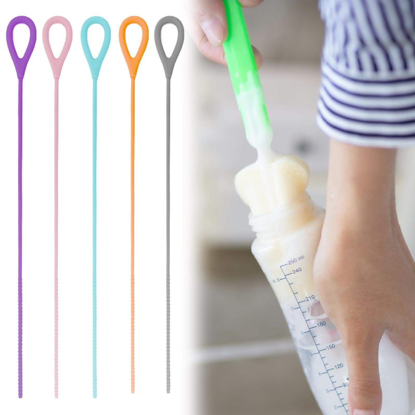 Silicone Straw Brush for Straws Drink Lid Travel Drinking Bottle Hydroflasks Purple